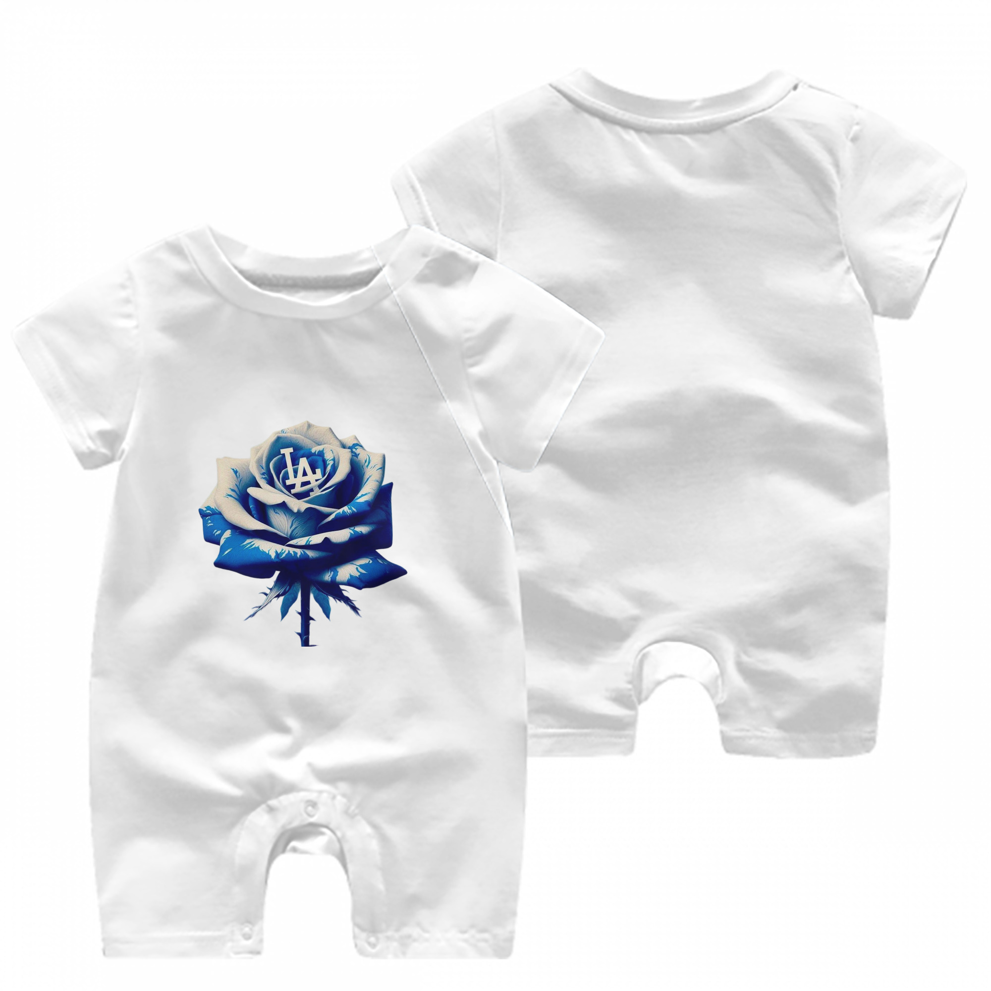  Baby Short Sleeve Onesie – 100% Cotton Soft & Breathable Digital Print Romper – Double-Sided Print, Snap Closure For Easy Diaper Changes – Comfortable For Boys & Girls