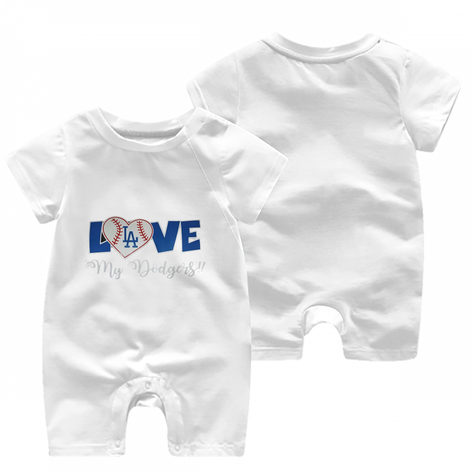  Baby Short Sleeve Onesie – 100% Cotton Soft & Breathable Digital Print Romper – Double-Sided Print, Snap Closure For Easy Diaper Changes – Comfortable For Boys & Girls