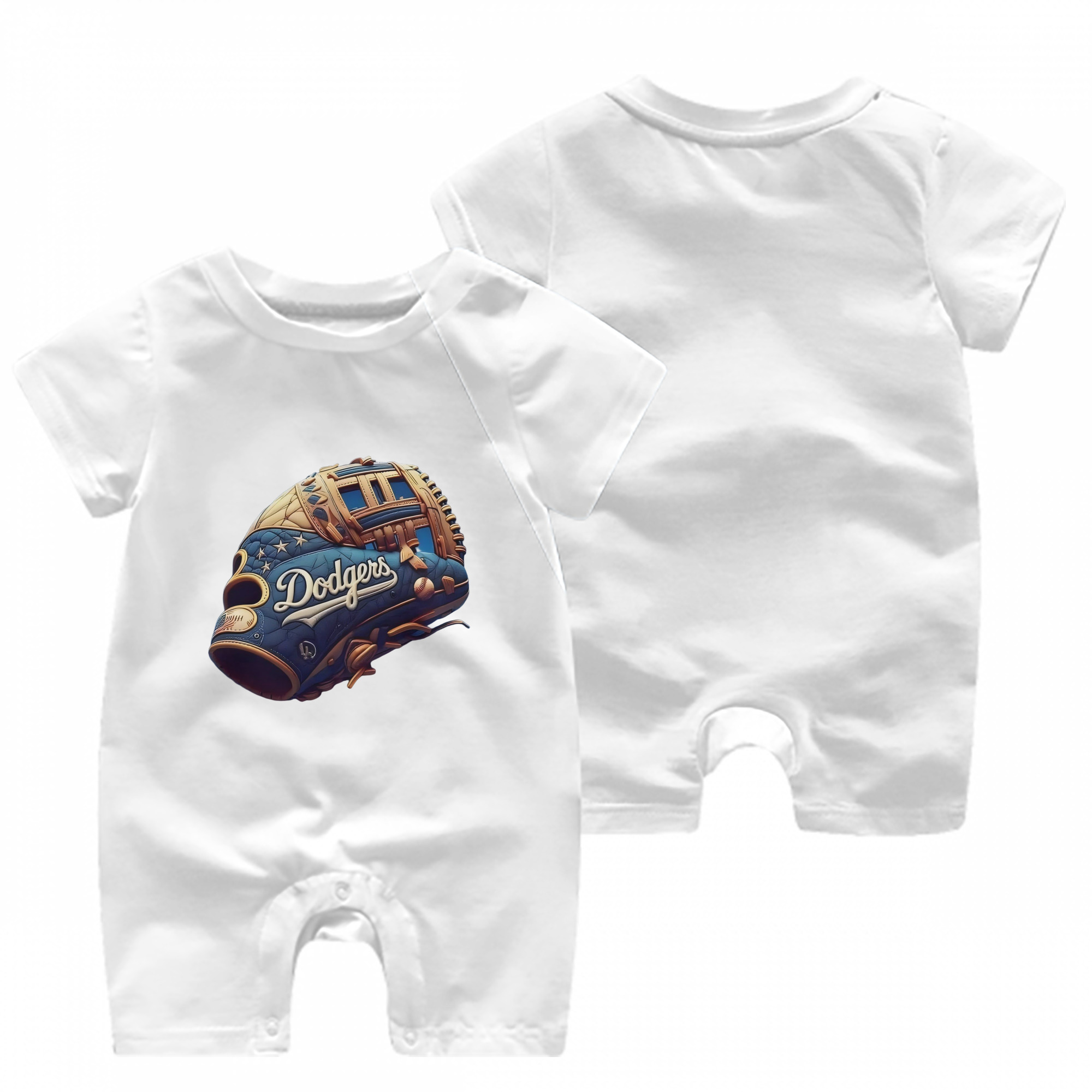  Baby Short Sleeve Onesie – 100% Cotton Soft & Breathable Digital Print Romper – Double-Sided Print, Snap Closure For Easy Diaper Changes – Comfortable For Boys & Girls