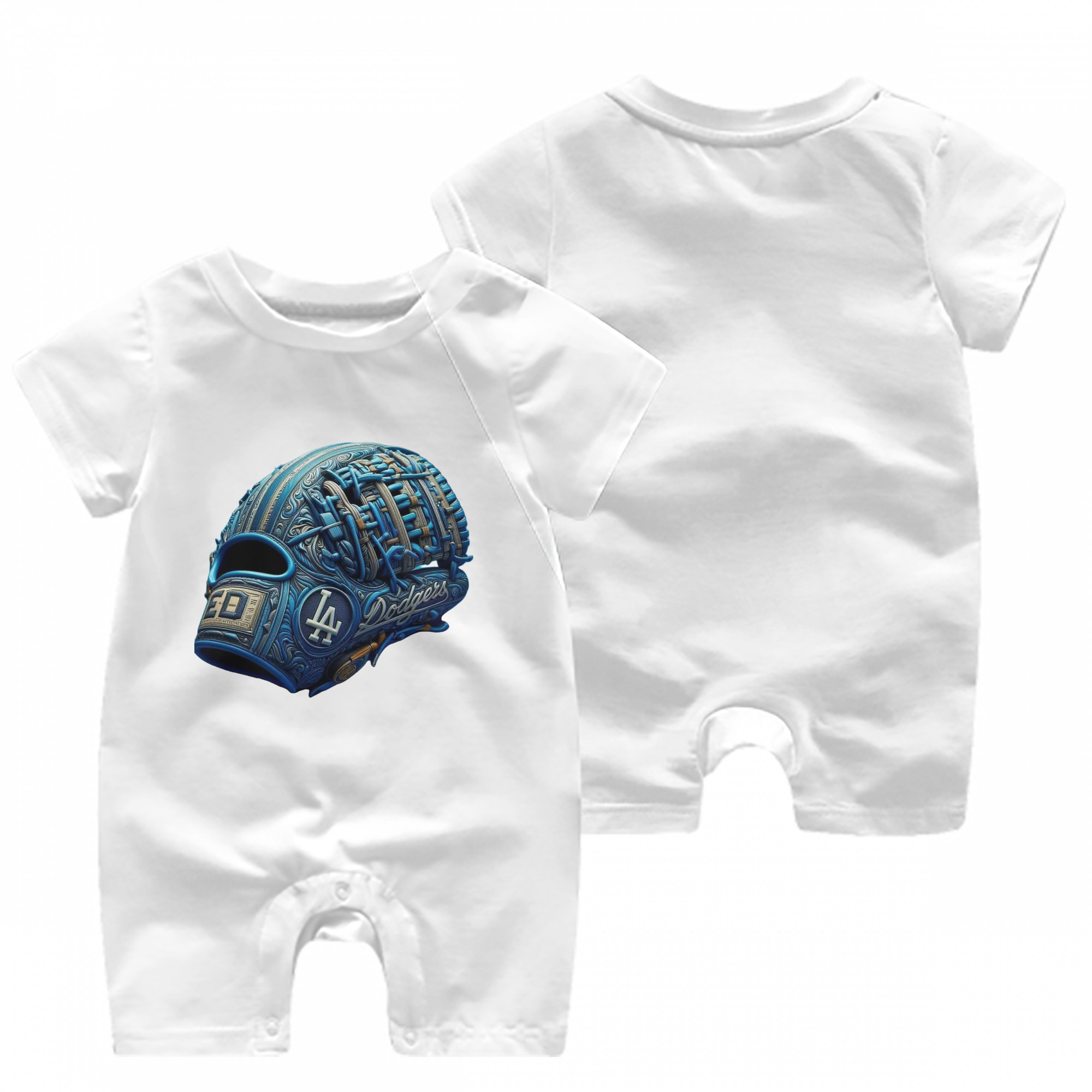  Baby Short Sleeve Onesie – 100% Cotton Soft & Breathable Digital Print Romper – Double-Sided Print, Snap Closure For Easy Diaper Changes – Comfortable For Boys & Girls