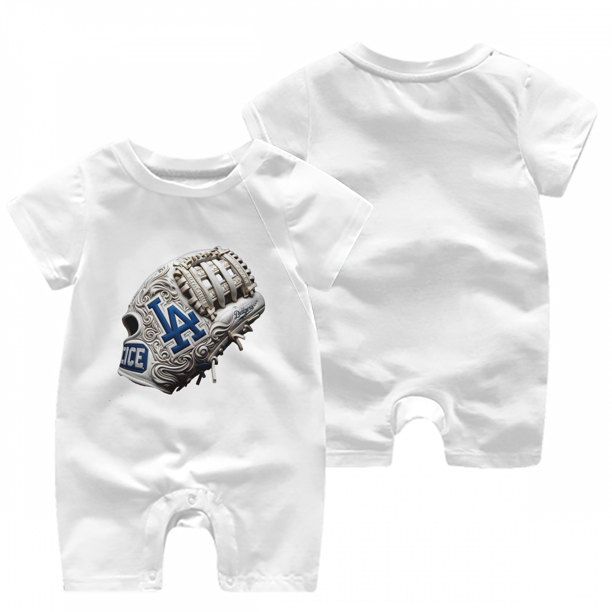  Baby Short Sleeve Onesie – 100% Cotton Soft & Breathable Digital Print Romper – Double-Sided Print, Snap Closure For Easy Diaper Changes – Comfortable For Boys & Girls