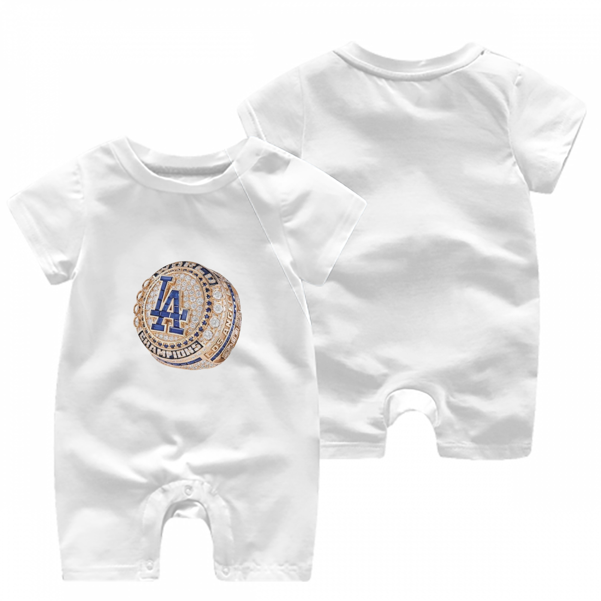  Baby Short Sleeve Onesie – 100% Cotton Soft & Breathable Digital Print Romper – Double-Sided Print, Snap Closure For Easy Diaper Changes – Comfortable For Boys & Girls