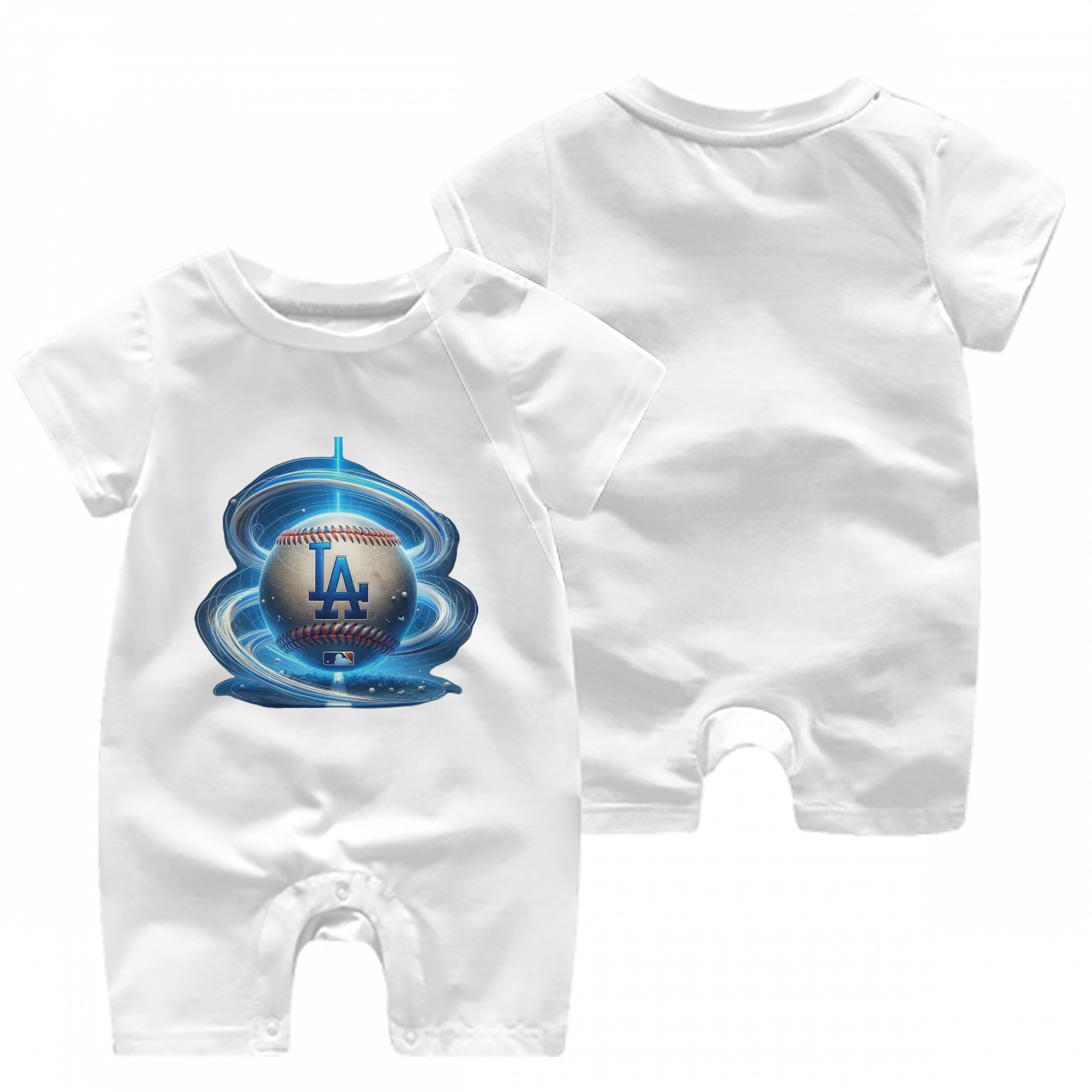  Baby Short Sleeve Onesie – 100% Cotton Soft & Breathable Digital Print Romper – Double-Sided Print, Snap Closure For Easy Diaper Changes – Comfortable For Boys & Girls