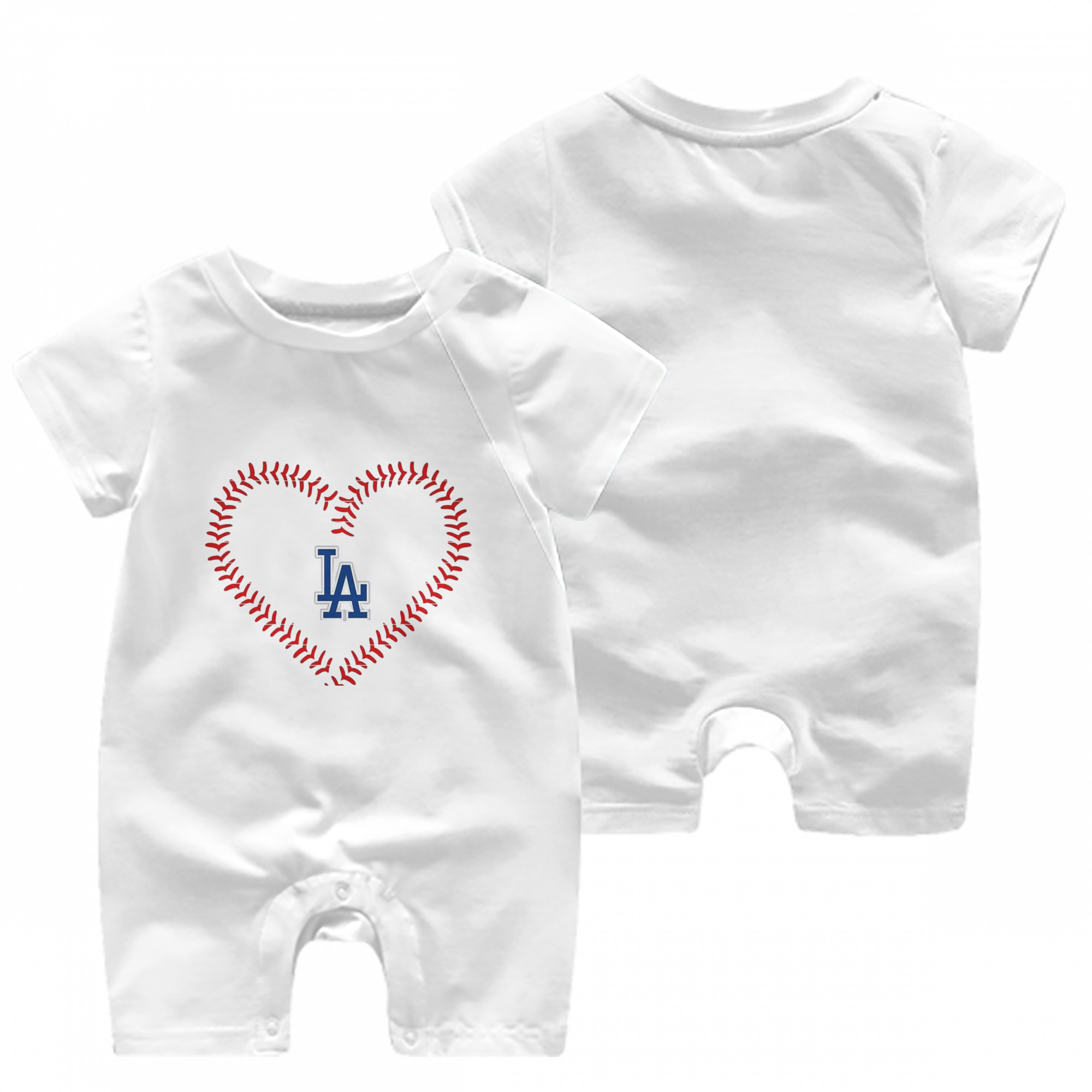  Baby Short Sleeve Onesie – 100% Cotton Soft & Breathable Digital Print Romper – Double-Sided Print, Snap Closure For Easy Diaper Changes – Comfortable For Boys & Girls