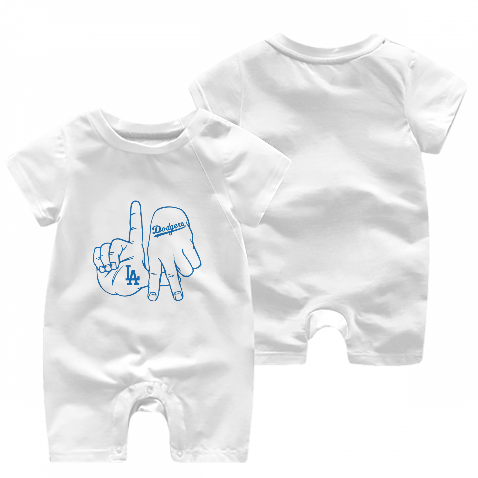  Baby Short Sleeve Onesie – 100% Cotton Soft & Breathable Digital Print Romper – Double-Sided Print, Snap Closure For Easy Diaper Changes – Comfortable For Boys & Girls