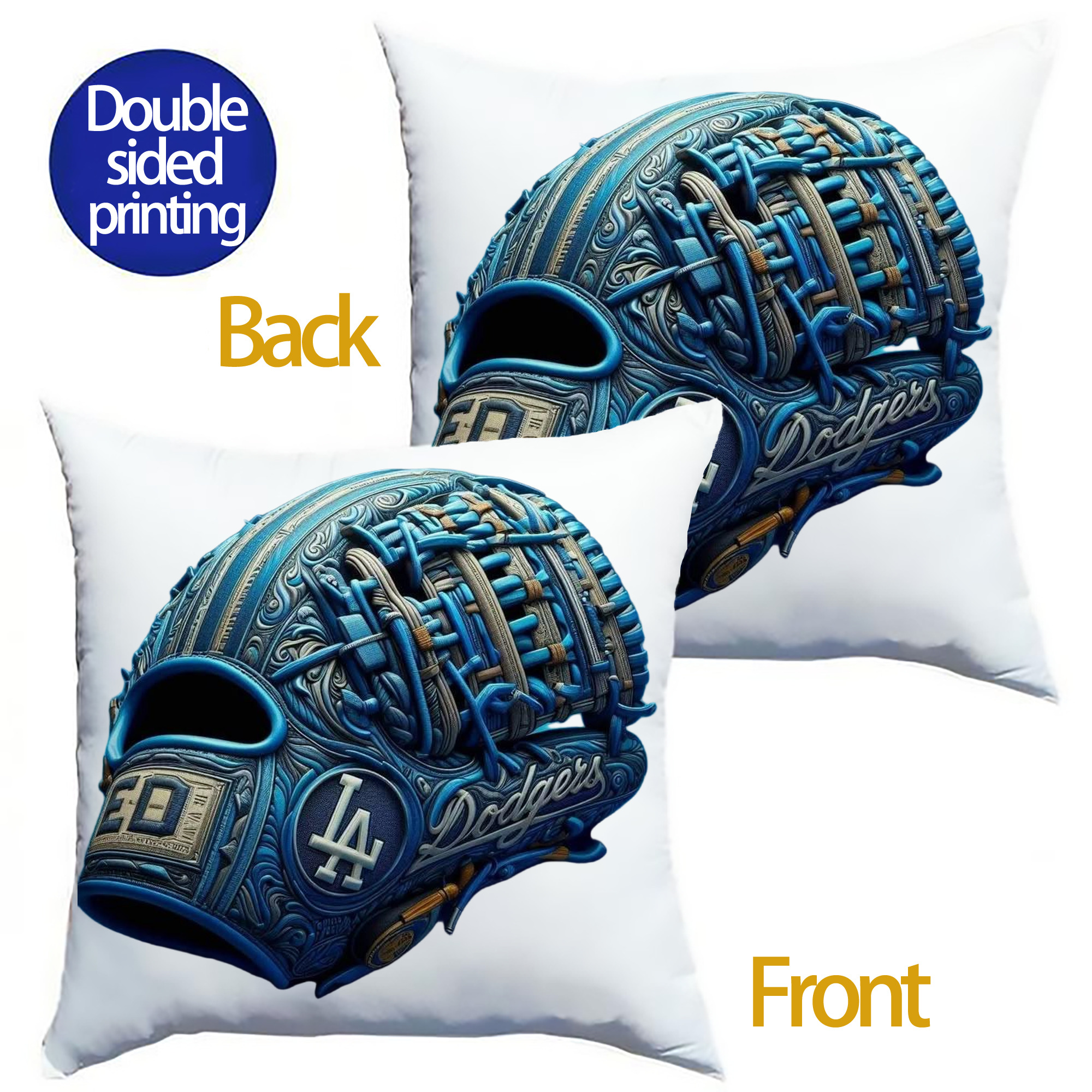  Soft Polyester Pillow Cover With Insert – Double-Sided Design, Invisible Zipper, Durable & Breathable – Easy Care Cushion Set