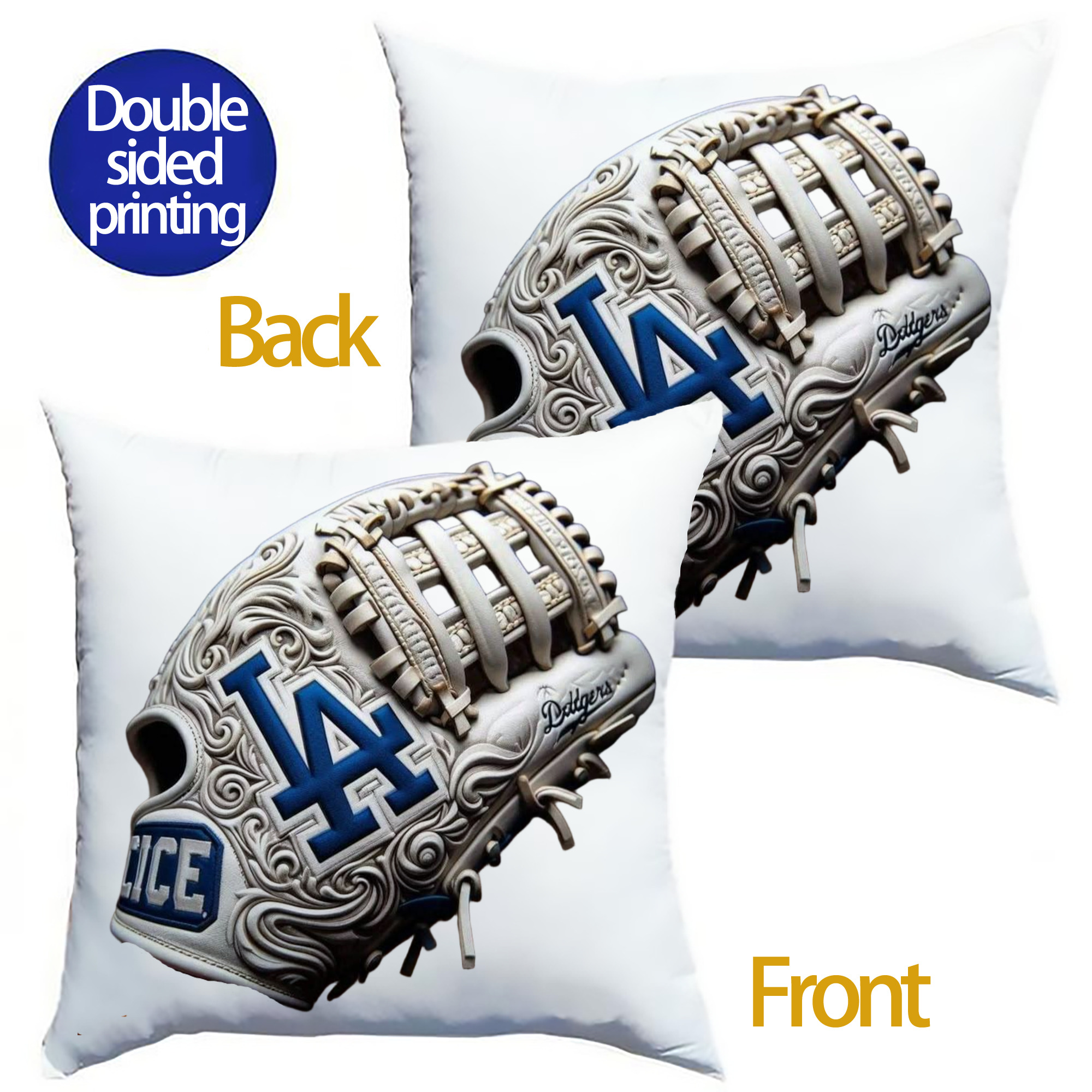  Soft Polyester Pillow Cover With Insert – Double-Sided Design, Invisible Zipper, Durable & Breathable – Easy Care Cushion Set