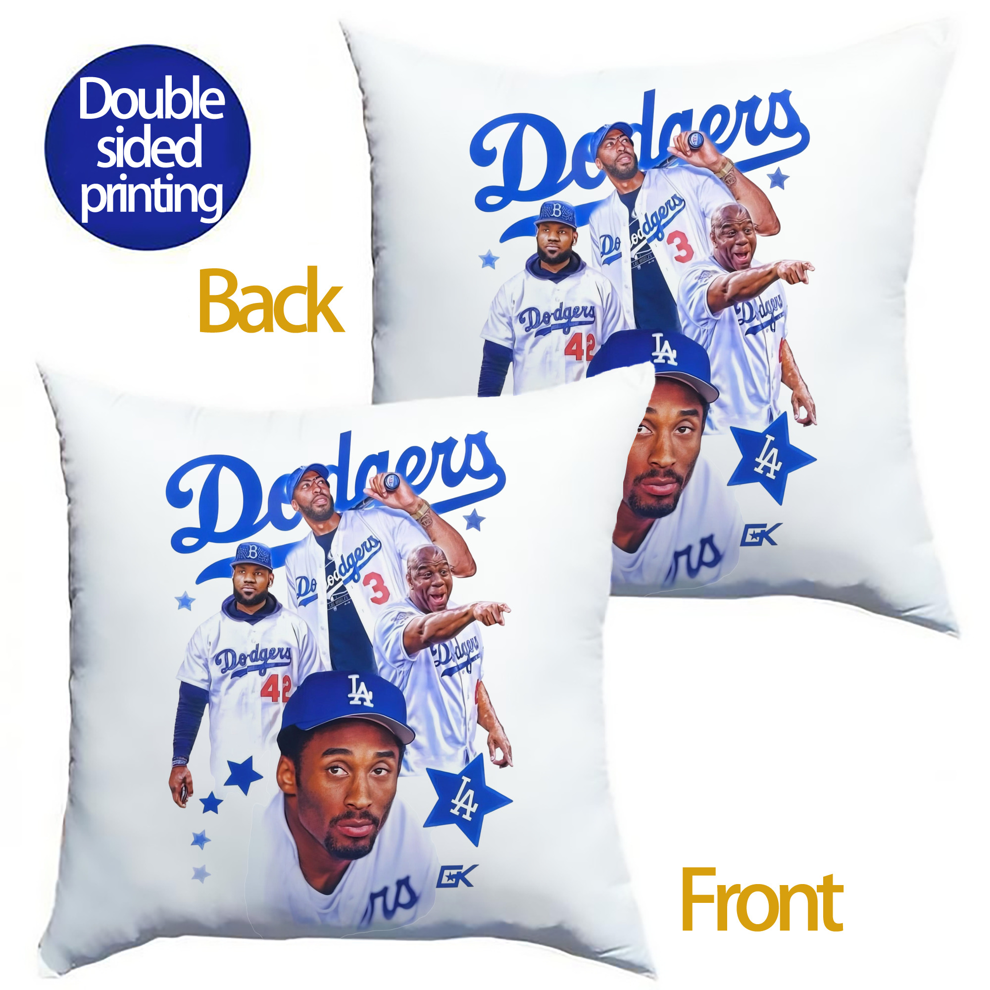  Soft Polyester Pillow Cover With Insert – Double-Sided Design, Invisible Zipper, Durable & Breathable – Easy Care Cushion Set