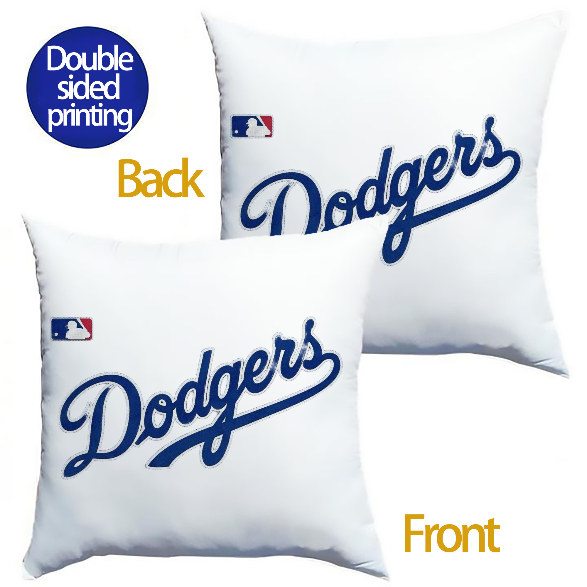  Soft Polyester Pillow Cover With Insert – Double-Sided Design, Invisible Zipper, Durable & Breathable – Easy Care Cushion Set