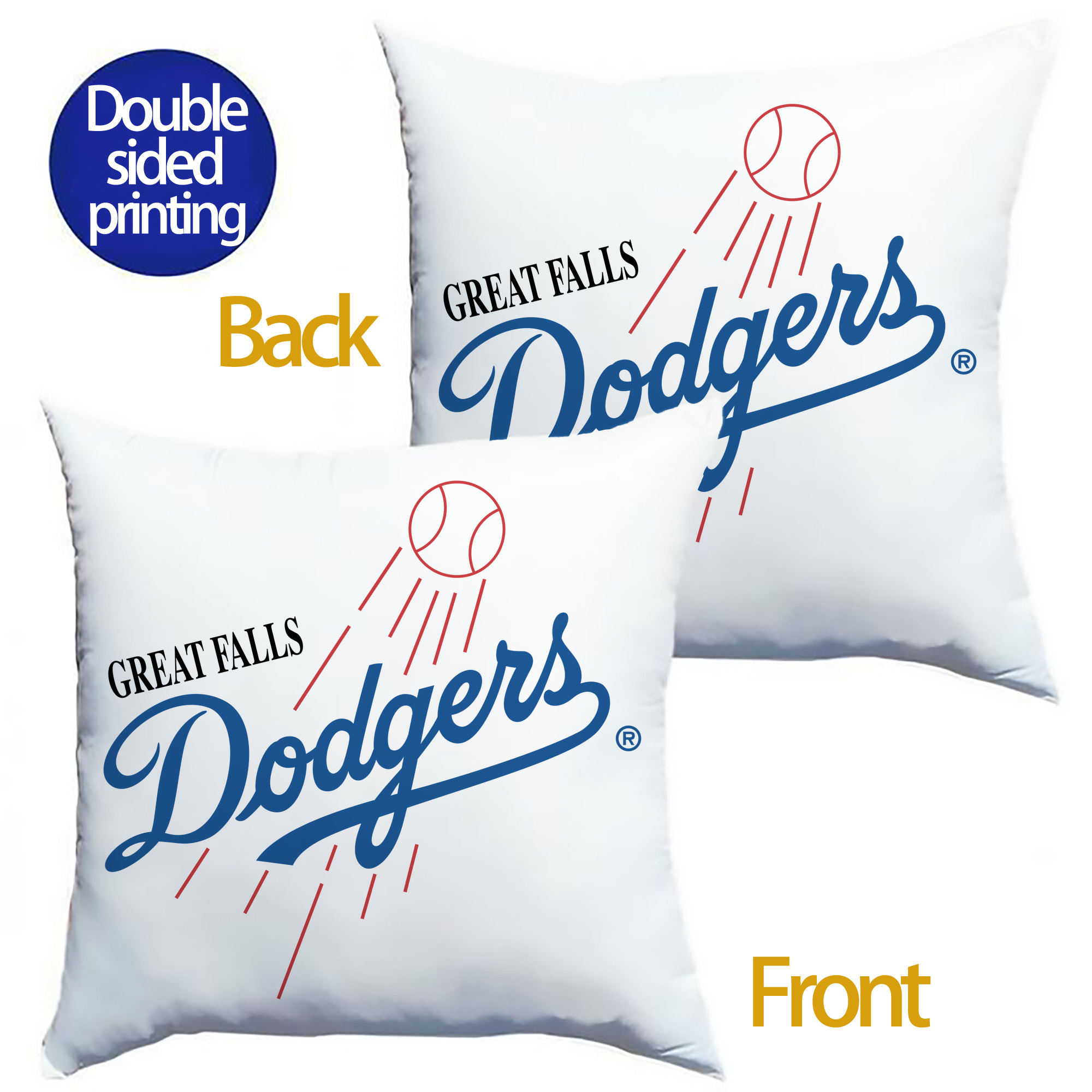  Soft Polyester Pillow Cover With Insert – Double-Sided Design, Invisible Zipper, Durable & Breathable – Easy Care Cushion Set