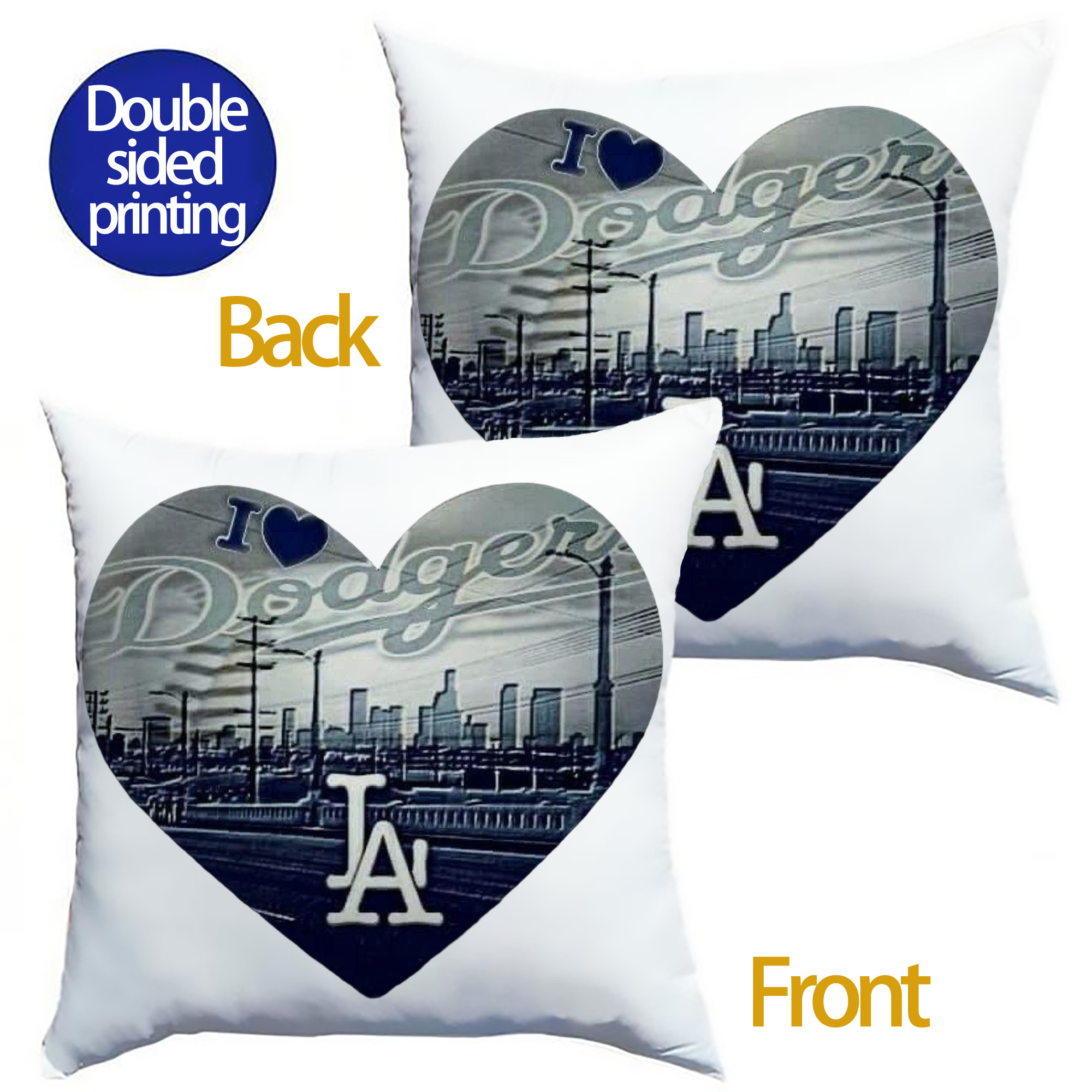  Soft Polyester Pillow Cover With Insert – Double-Sided Design, Invisible Zipper, Durable & Breathable – Easy Care Cushion Set