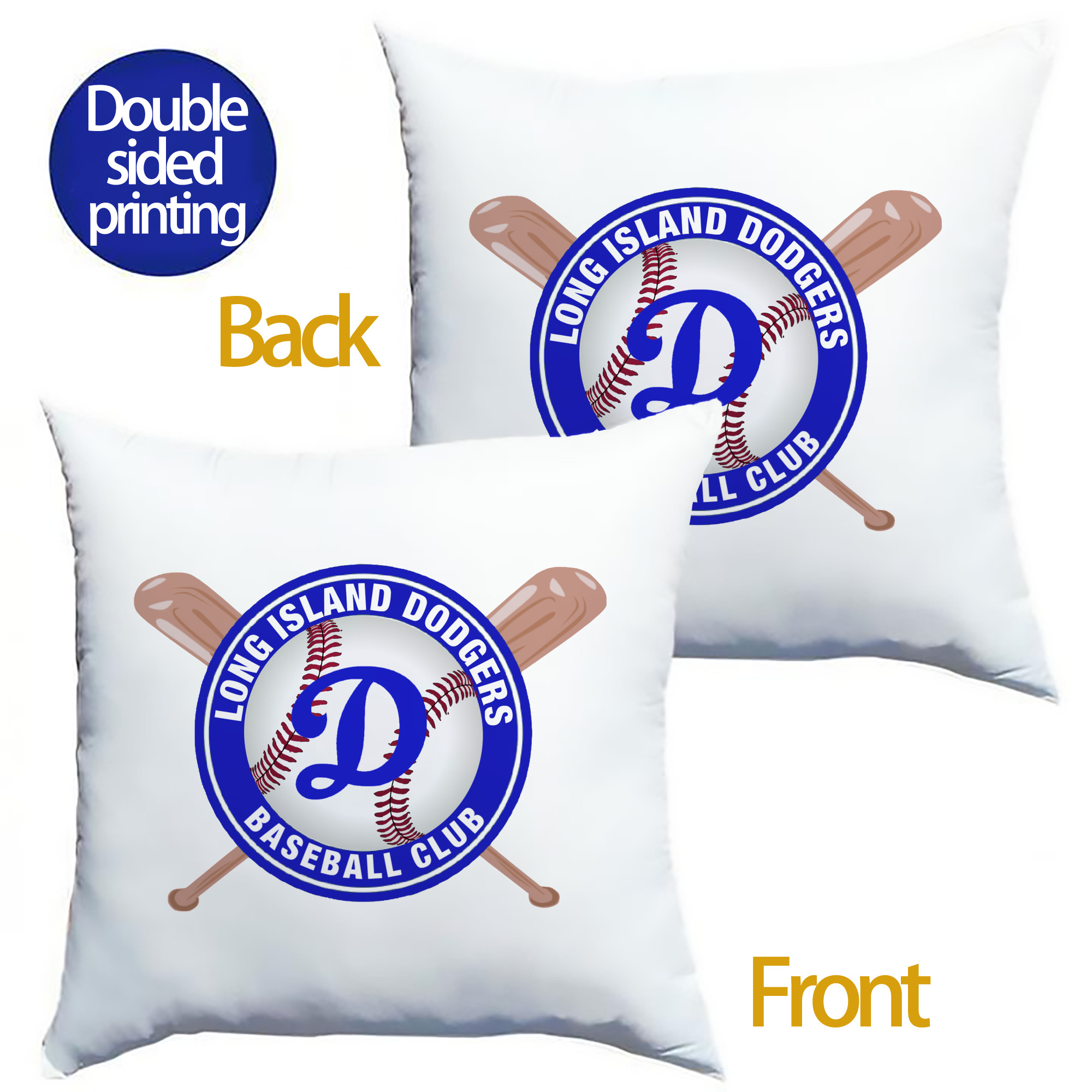  Soft Polyester Pillow Cover With Insert – Double-Sided Design, Invisible Zipper, Durable & Breathable – Easy Care Cushion Set
