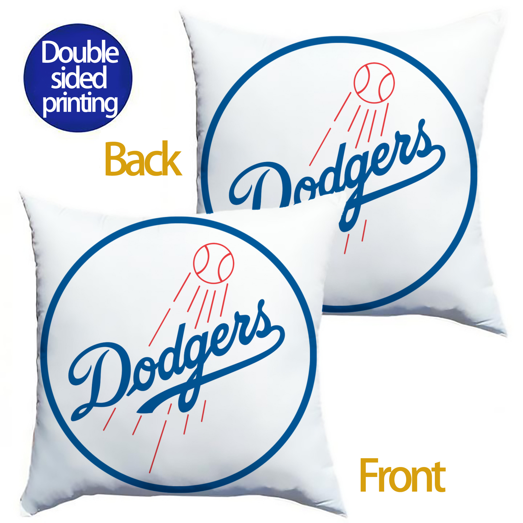  Soft Polyester Pillow Cover With Insert – Double-Sided Design, Invisible Zipper, Durable & Breathable – Easy Care Cushion Set