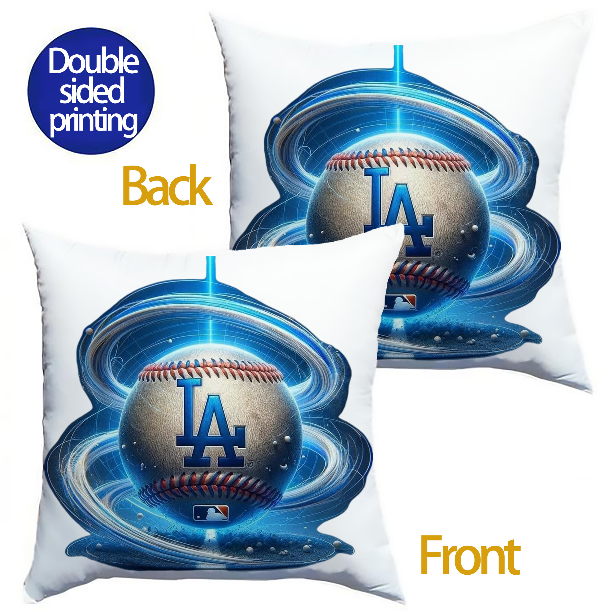  Soft Polyester Pillow Cover With Insert – Double-Sided Design, Invisible Zipper, Durable & Breathable – Easy Care Cushion Set