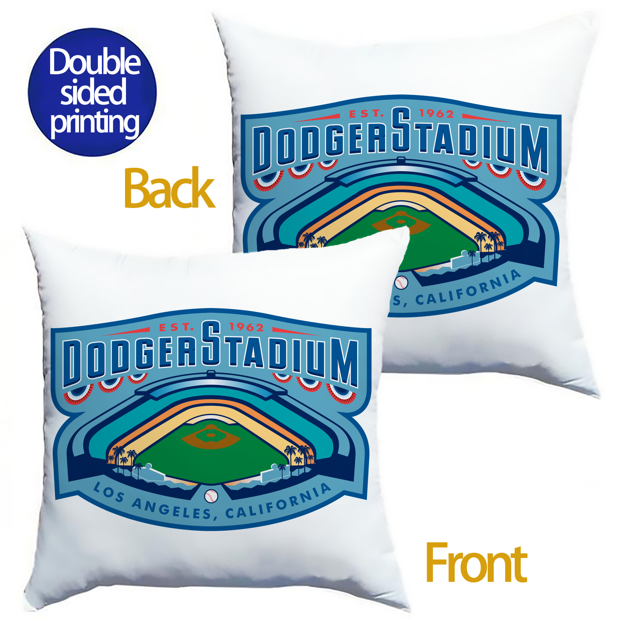  Soft Polyester Pillow Cover With Insert – Double-Sided Design, Invisible Zipper, Durable & Breathable – Easy Care Cushion Set