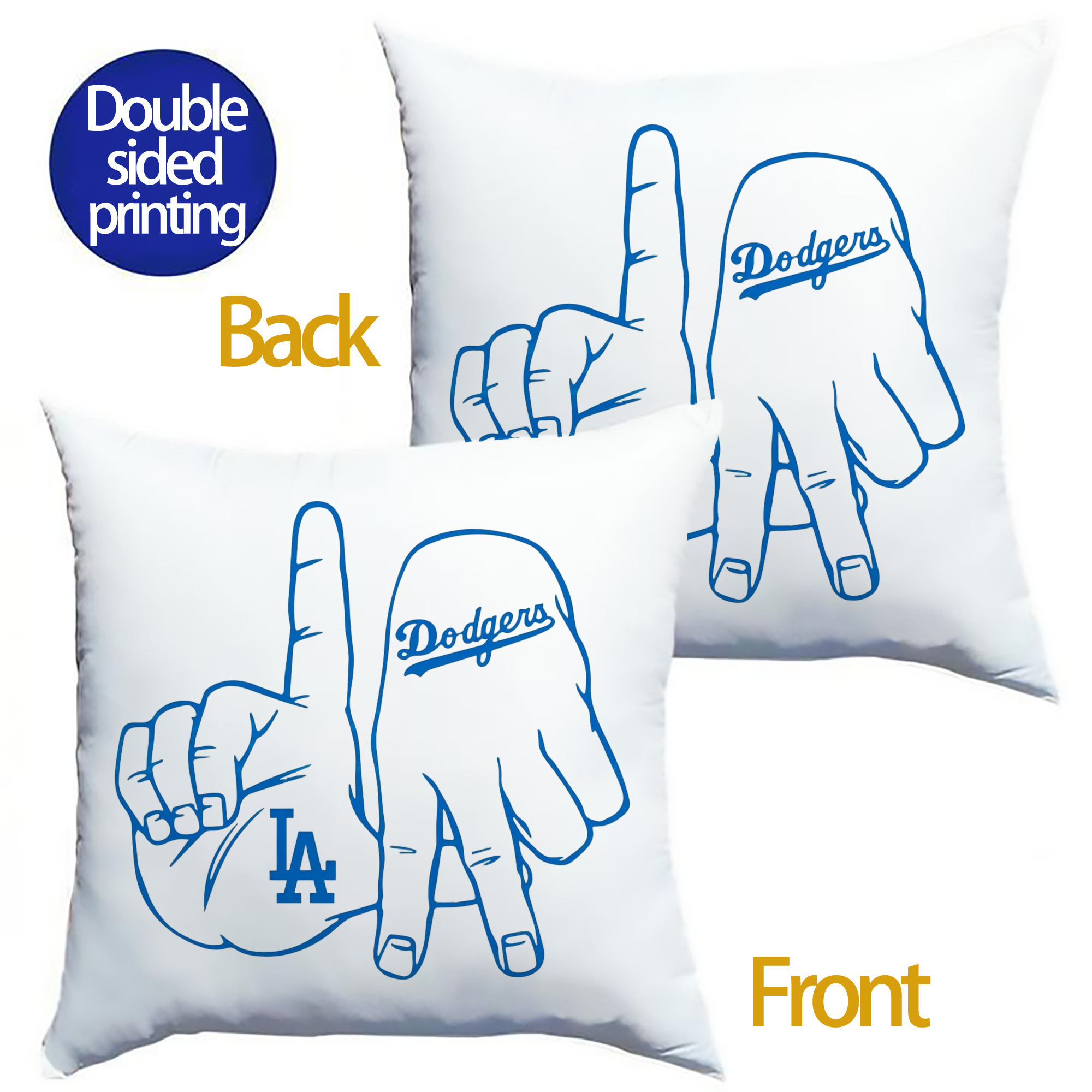  Soft Polyester Pillow Cover With Insert – Double-Sided Design, Invisible Zipper, Durable & Breathable – Easy Care Cushion Set