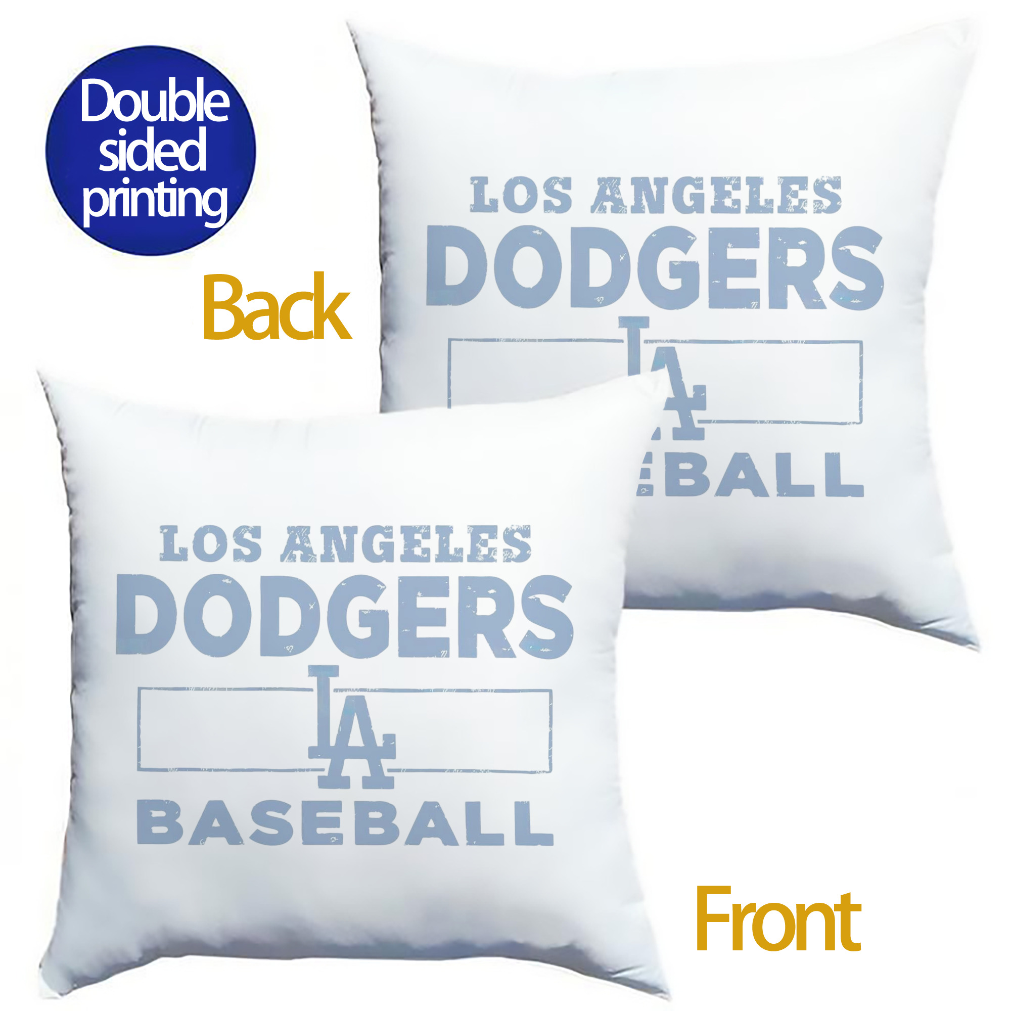  Soft Polyester Pillow Cover With Insert – Double-Sided Design, Invisible Zipper, Durable & Breathable – Easy Care Cushion Set