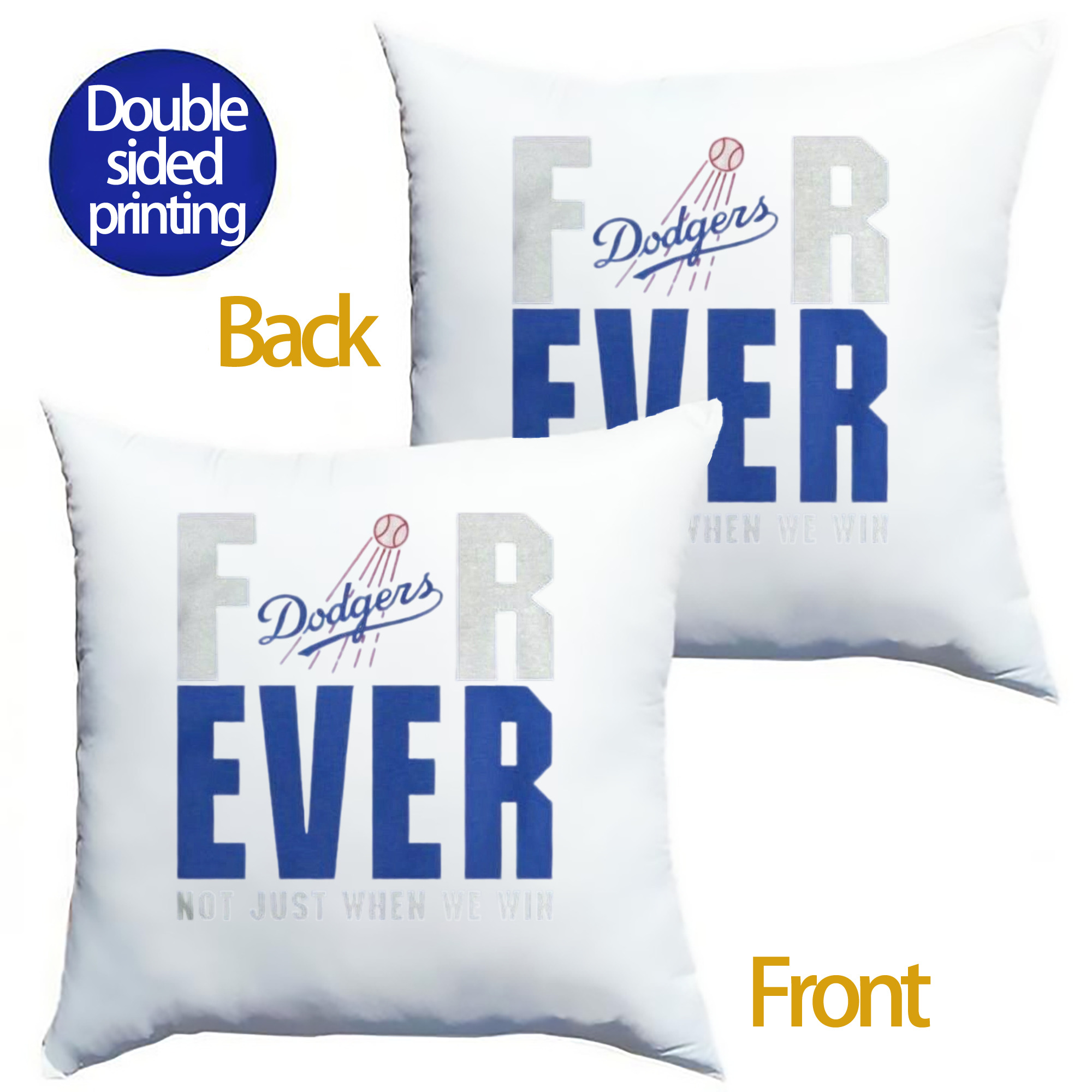  Soft Polyester Pillow Cover With Insert – Double-Sided Design, Invisible Zipper, Durable & Breathable – Easy Care Cushion Set
