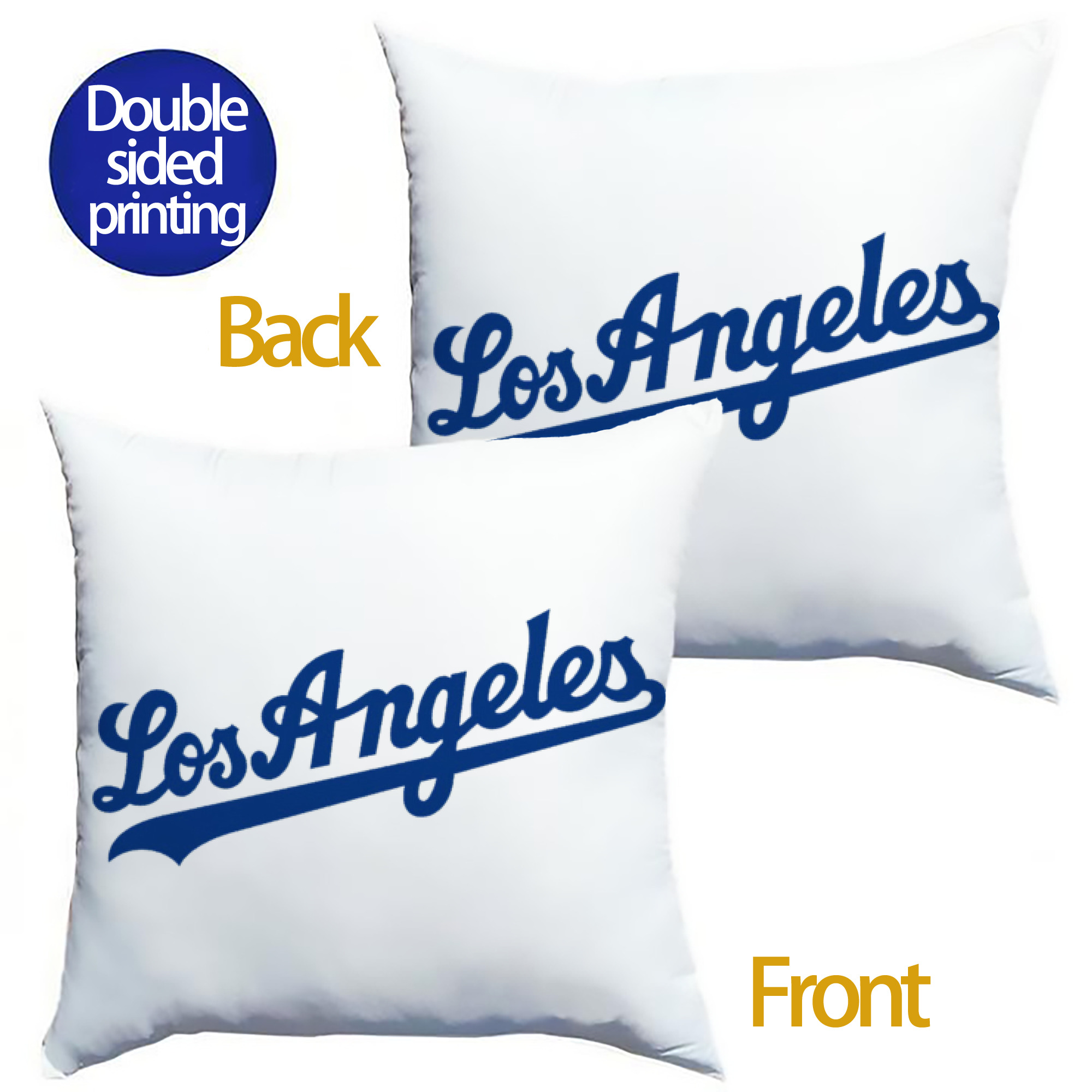  Soft Polyester Pillow Cover With Insert – Double-Sided Design, Invisible Zipper, Durable & Breathable – Easy Care Cushion Set