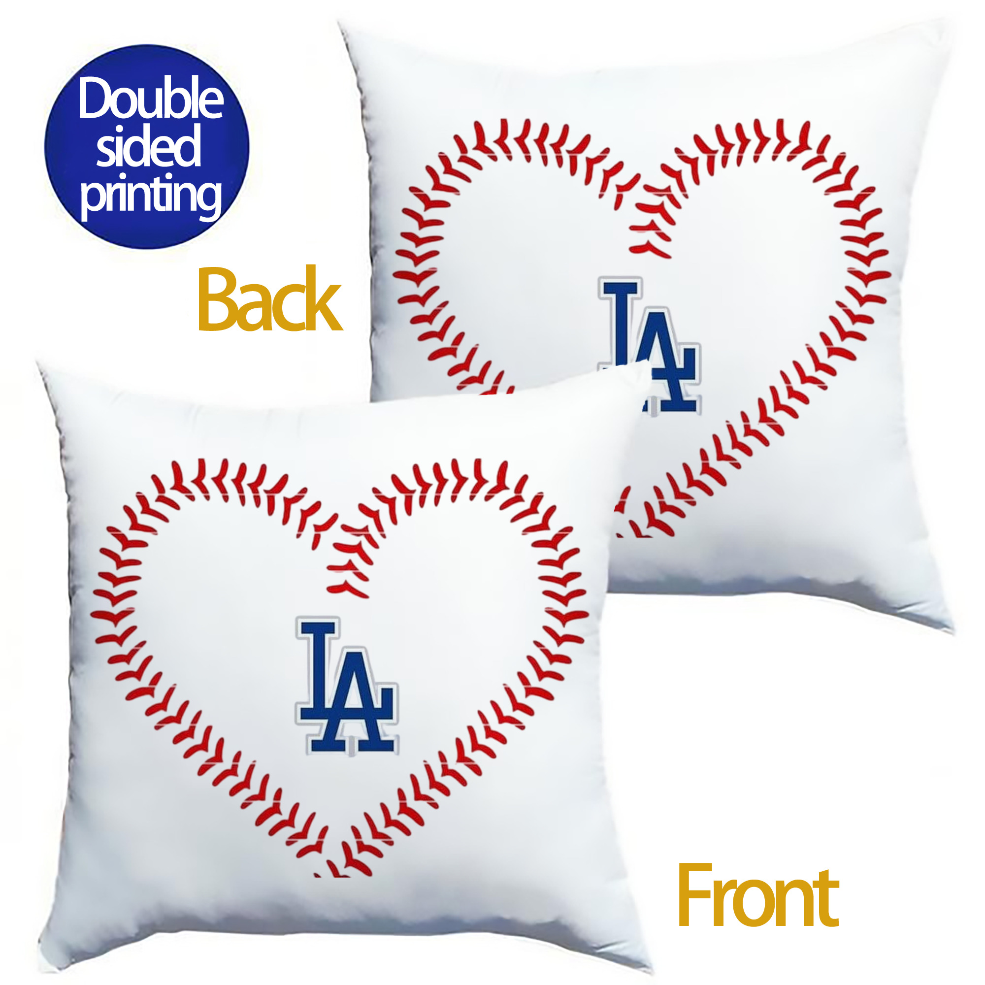  Soft Polyester Pillow Cover With Insert – Double-Sided Design, Invisible Zipper, Durable & Breathable – Easy Care Cushion Set