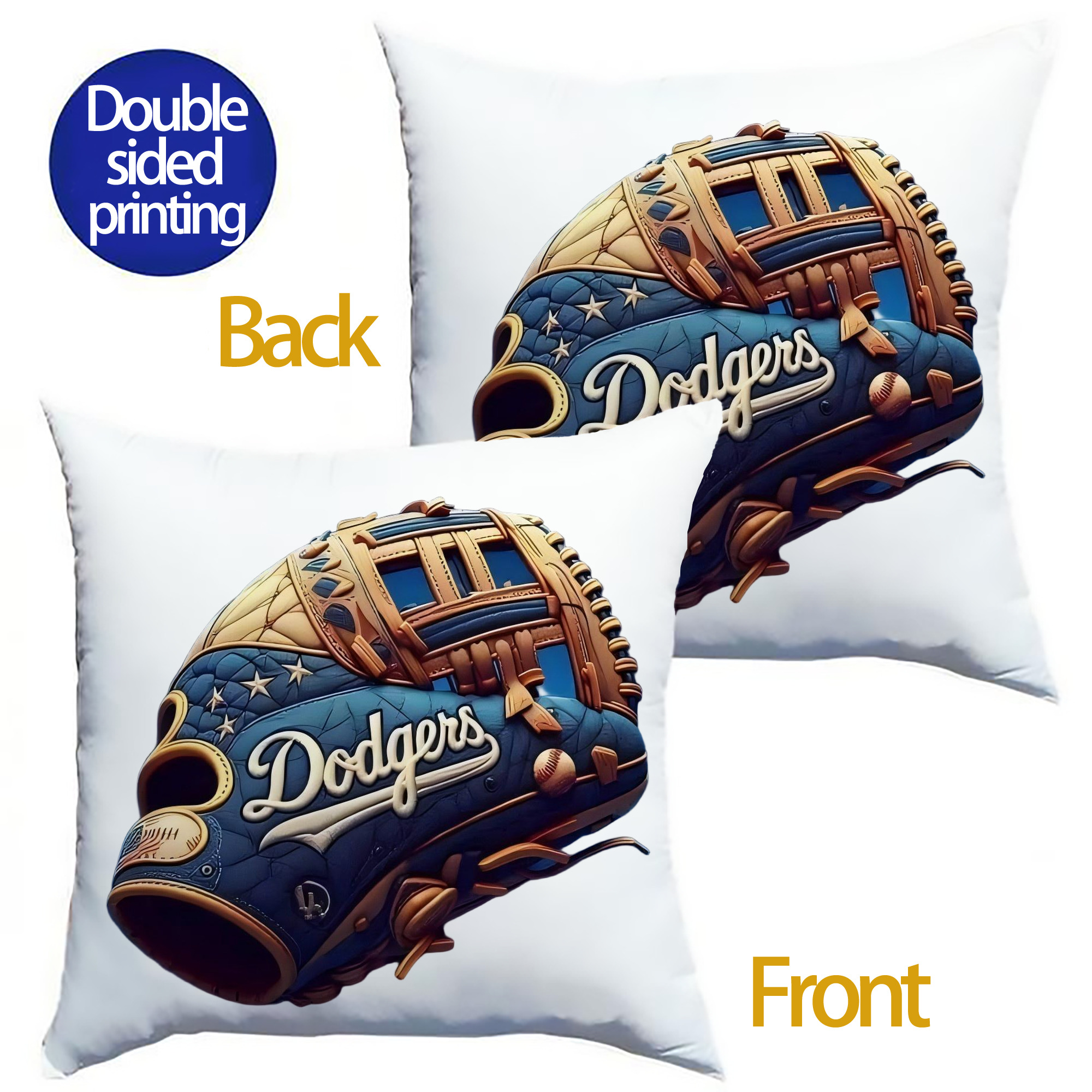  Soft Polyester Pillow Cover With Insert – Double-Sided Design, Invisible Zipper, Durable & Breathable – Easy Care Cushion Set