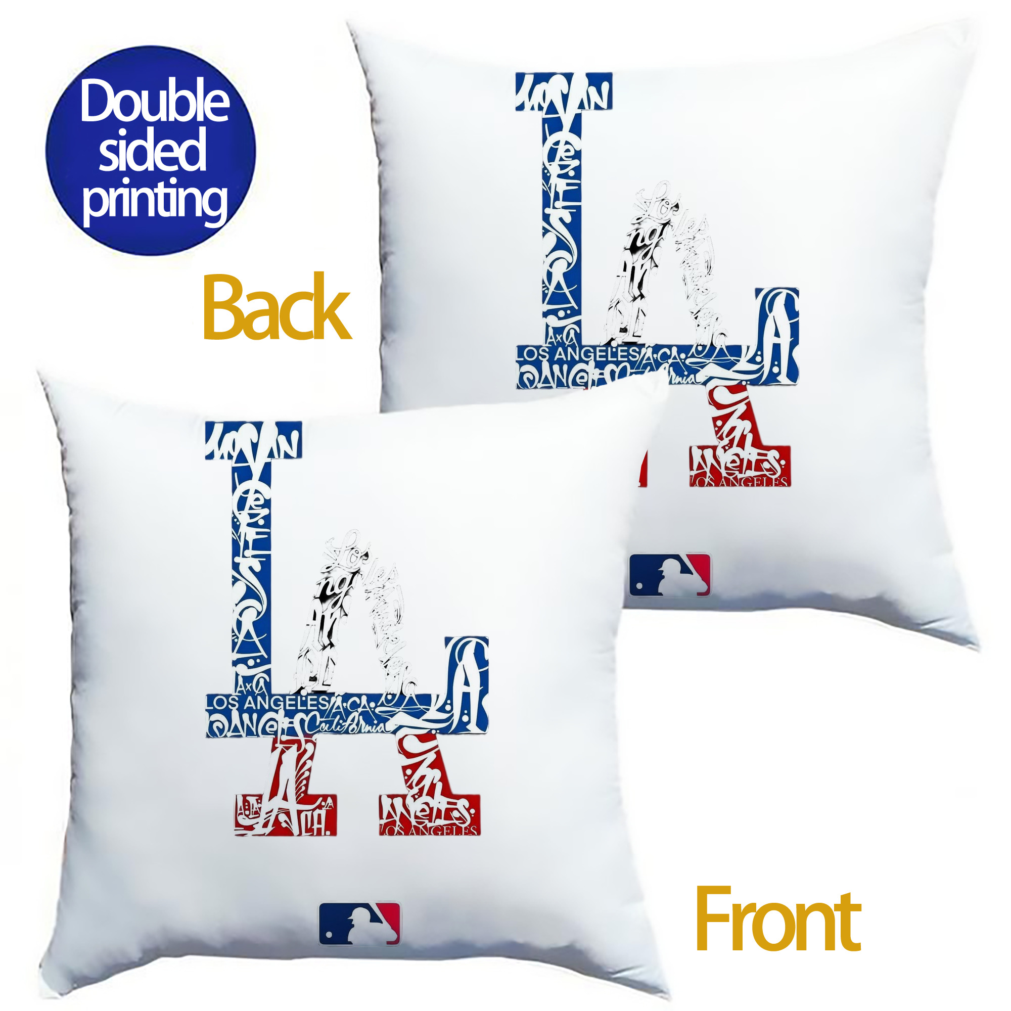  Soft Polyester Pillow Cover With Insert – Double-Sided Design, Invisible Zipper, Durable & Breathable – Easy Care Cushion Set