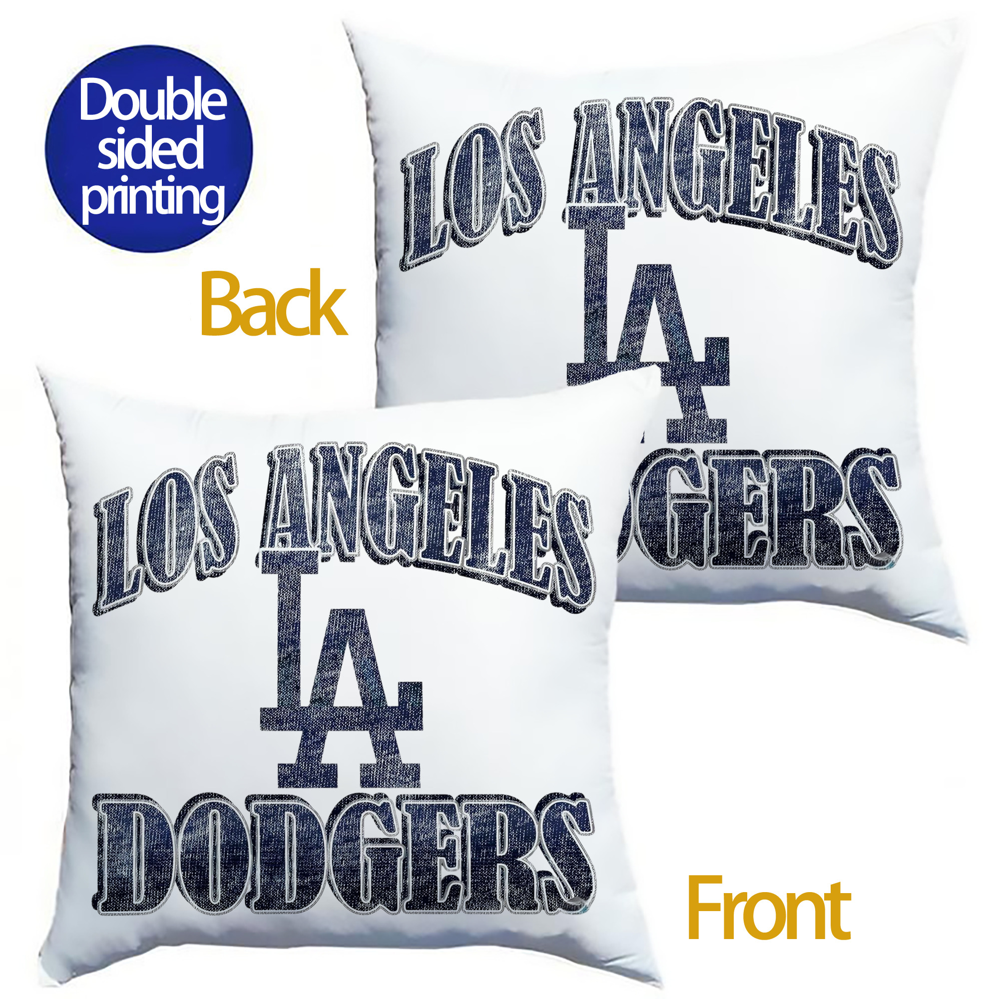  Soft Polyester Pillow Cover With Insert – Double-Sided Design, Invisible Zipper, Durable & Breathable – Easy Care Cushion Set