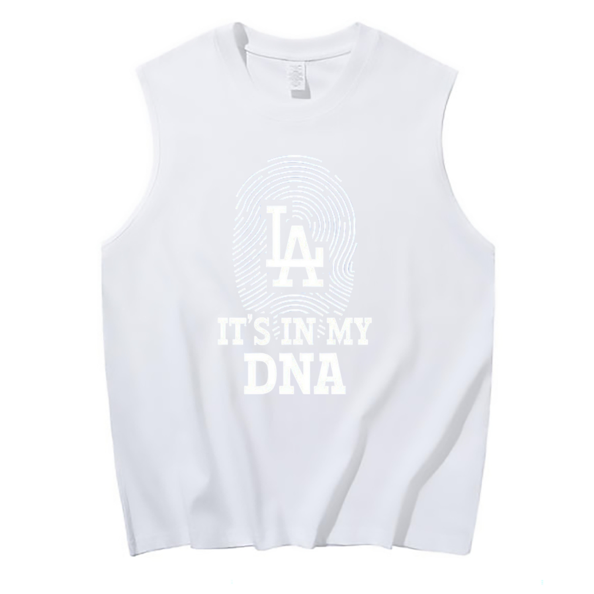  210g Combed Cotton Tank Top With Front Heat Transfer Print – Soft, Lightweight, Fitted Design – Stylish & Comfortable Casual Wear For Sports & Everyday Use