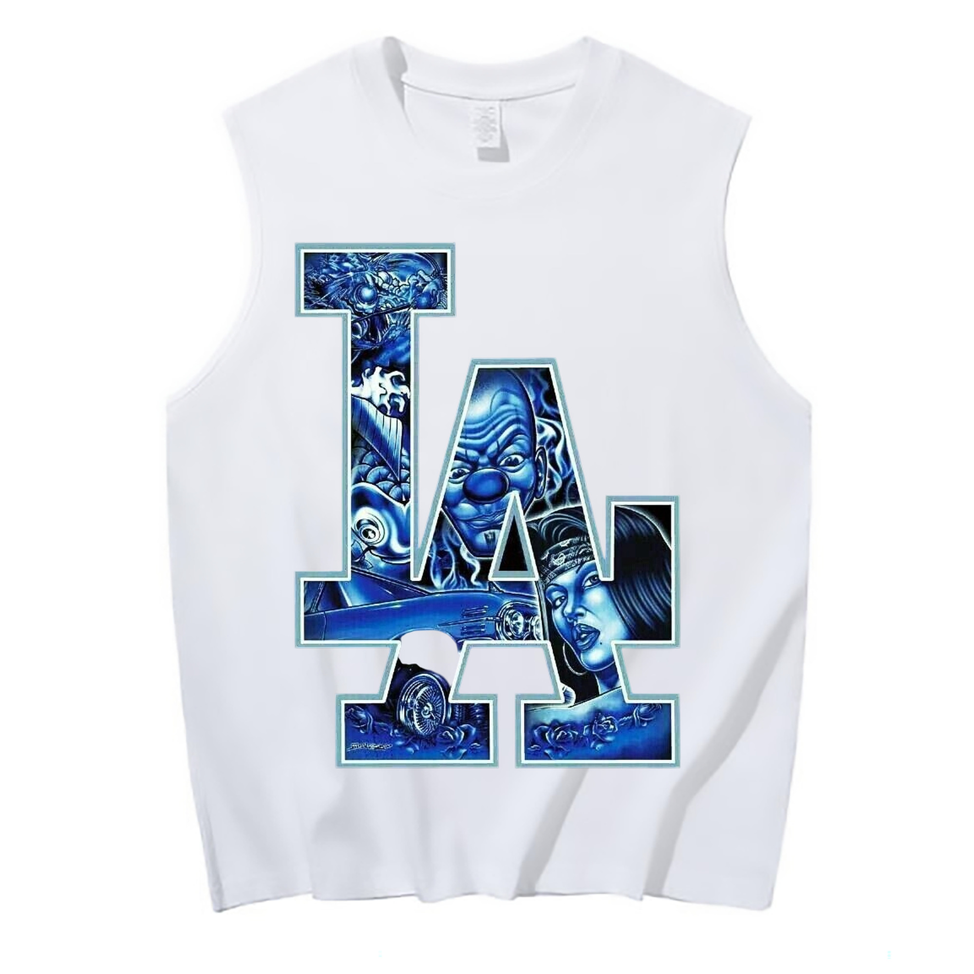  210g Combed Cotton Tank Top With Front Heat Transfer Print – Soft, Lightweight, Fitted Design – Stylish & Comfortable Casual Wear For Sports & Everyday Use