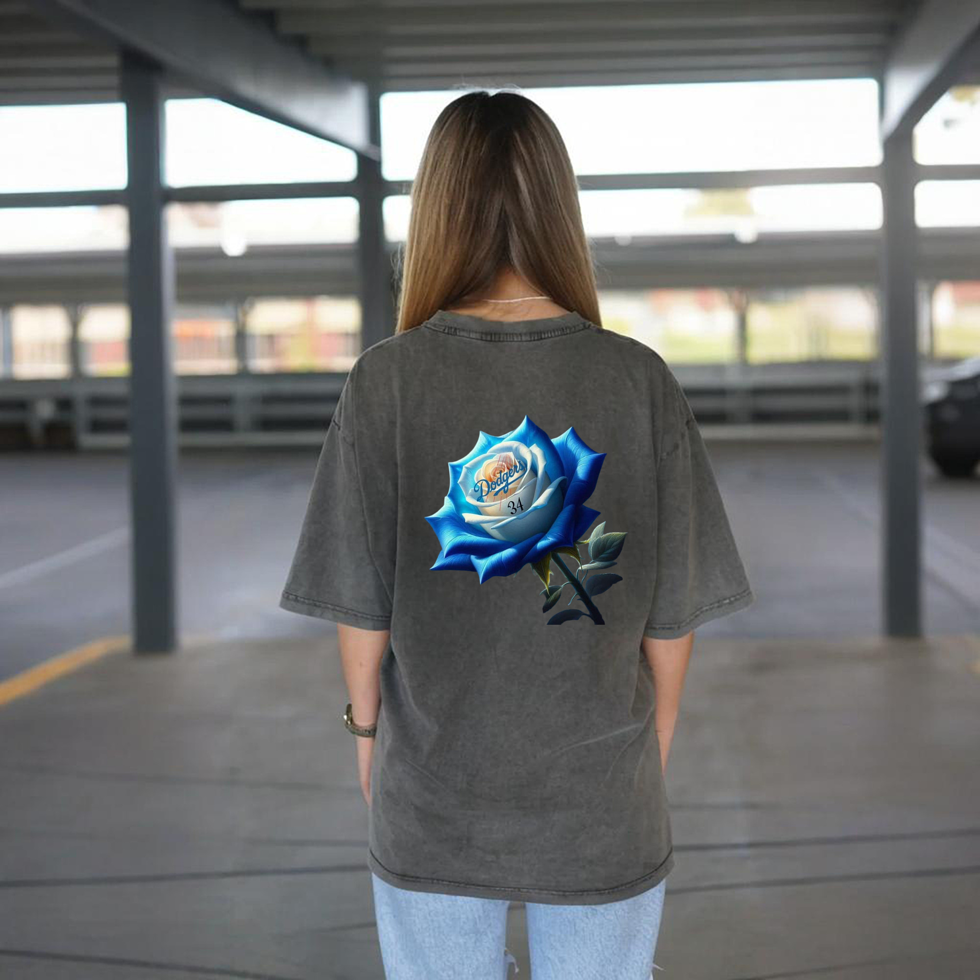  Washed Vintage 230g Cotton Oversized T-Shirt With Back Heat Transfer Print – Soft, Lightweight & Stylish – Comfortable Casual Wear For Sports & Everyday Use