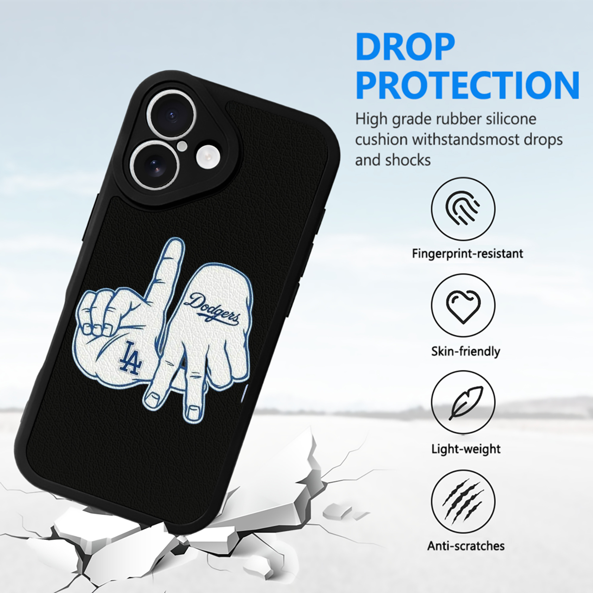  IPhone 16 Silicone Leather Case – UV Print, Lambskin Texture – Perfect Fit, Wireless Charging Compatible, Scratch Resistant, Precise Cutouts – Stylish Protection For IPhone 16