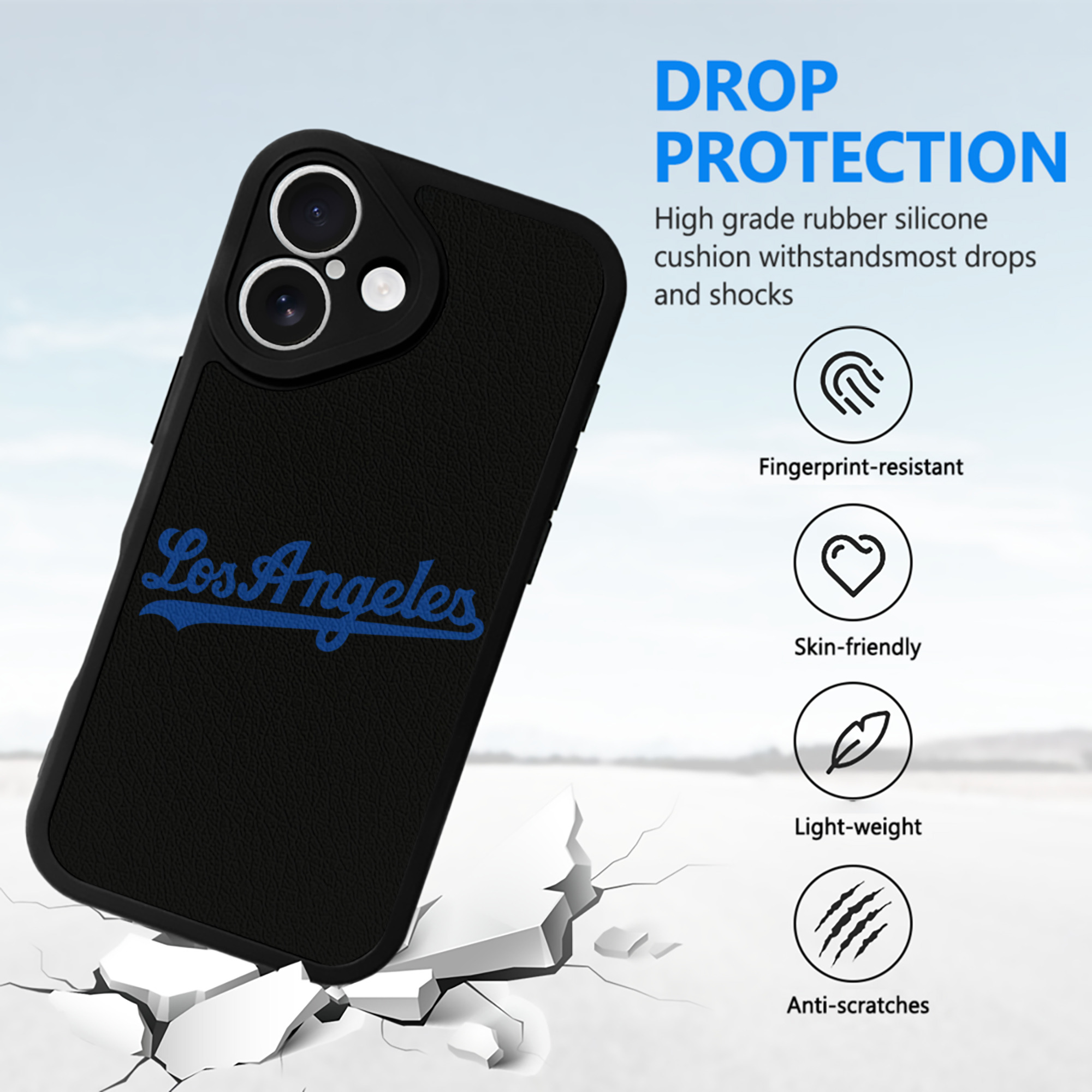  IPhone 16 Silicone Leather Case – UV Print, Lambskin Texture – Perfect Fit, Wireless Charging Compatible, Scratch Resistant, Precise Cutouts – Stylish Protection For IPhone 16