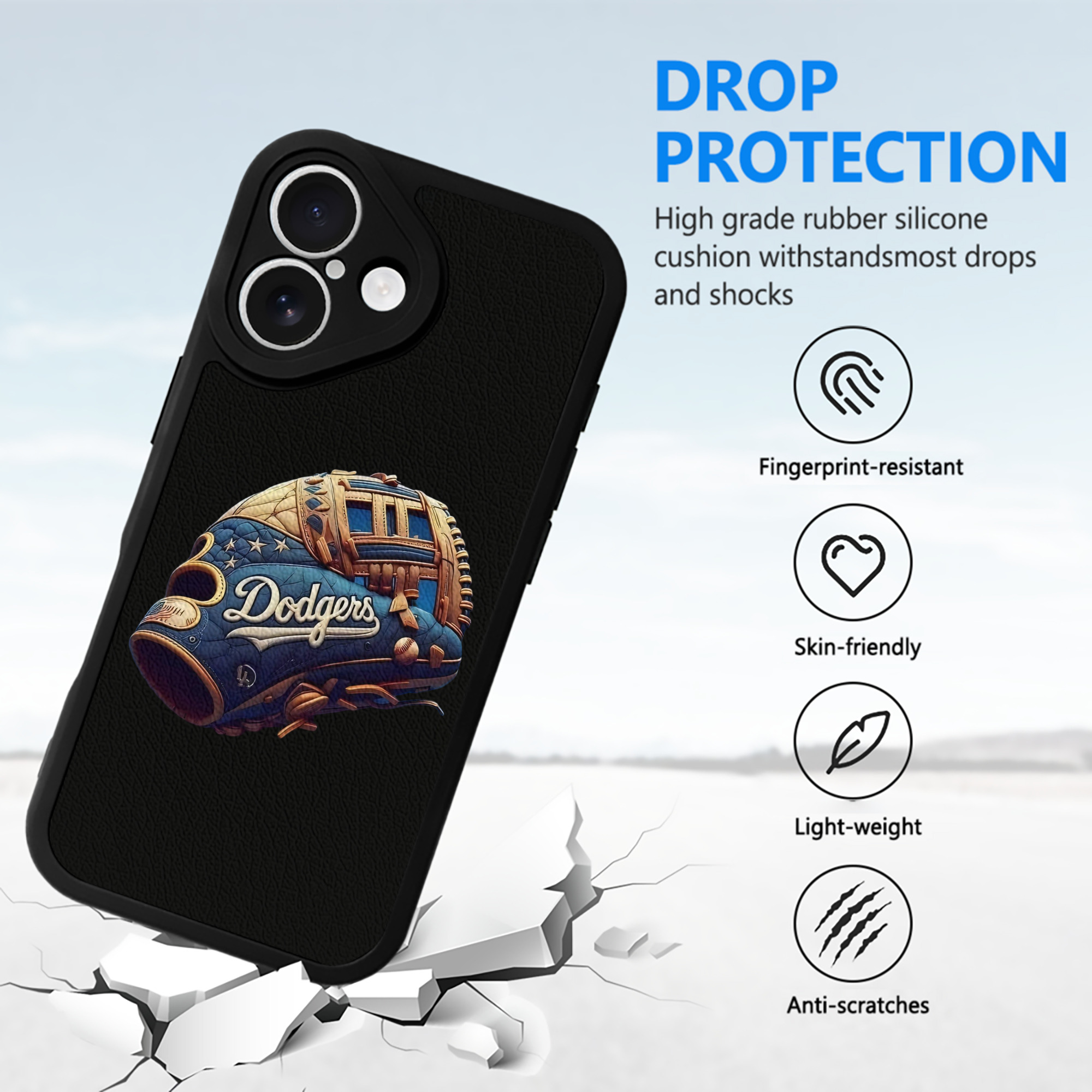  IPhone 16 Silicone Leather Case – UV Print, Lambskin Texture – Perfect Fit, Wireless Charging Compatible, Scratch Resistant, Precise Cutouts – Stylish Protection For IPhone 16