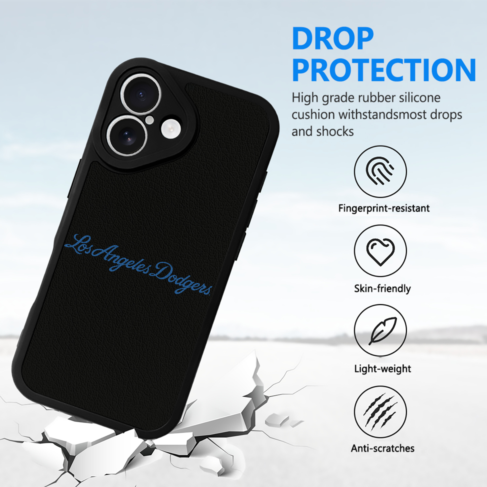  IPhone 16 Silicone Leather Case – UV Print, Lambskin Texture – Perfect Fit, Wireless Charging Compatible, Scratch Resistant, Precise Cutouts – Stylish Protection For IPhone 16