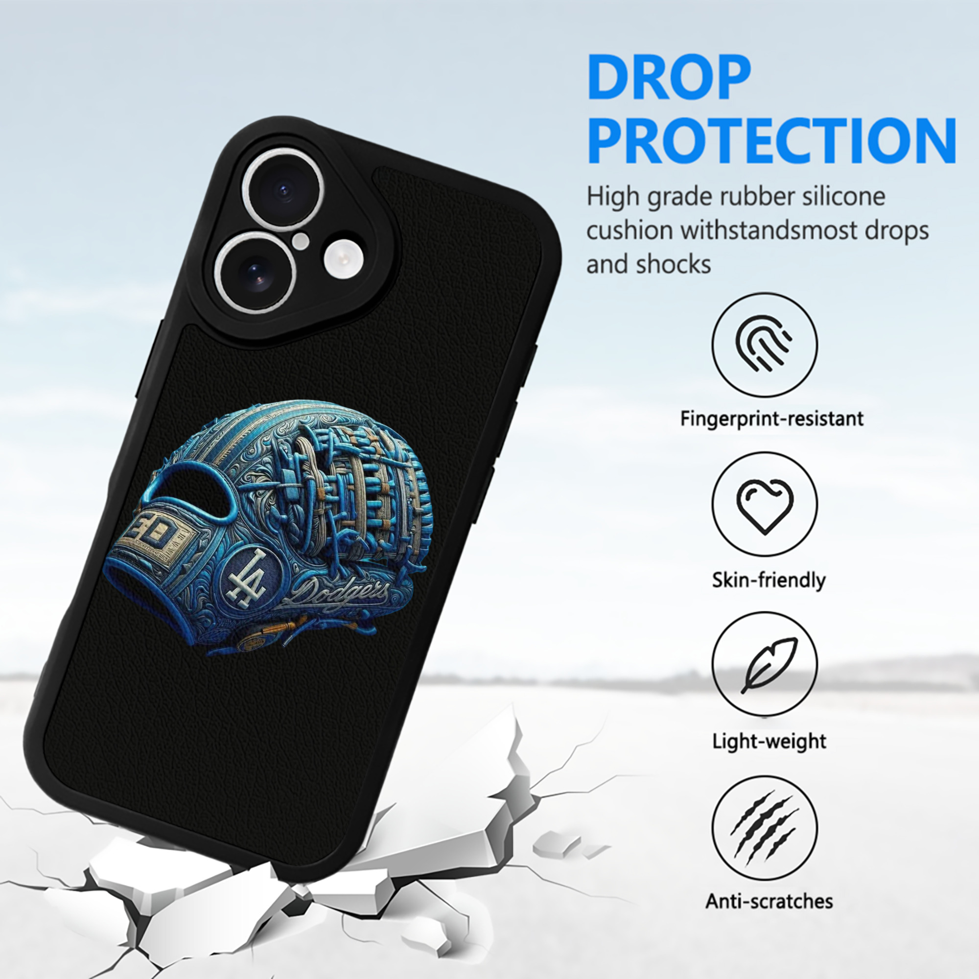  IPhone 16 Silicone Leather Case – UV Print, Lambskin Texture – Perfect Fit, Wireless Charging Compatible, Scratch Resistant, Precise Cutouts – Stylish Protection For IPhone 16