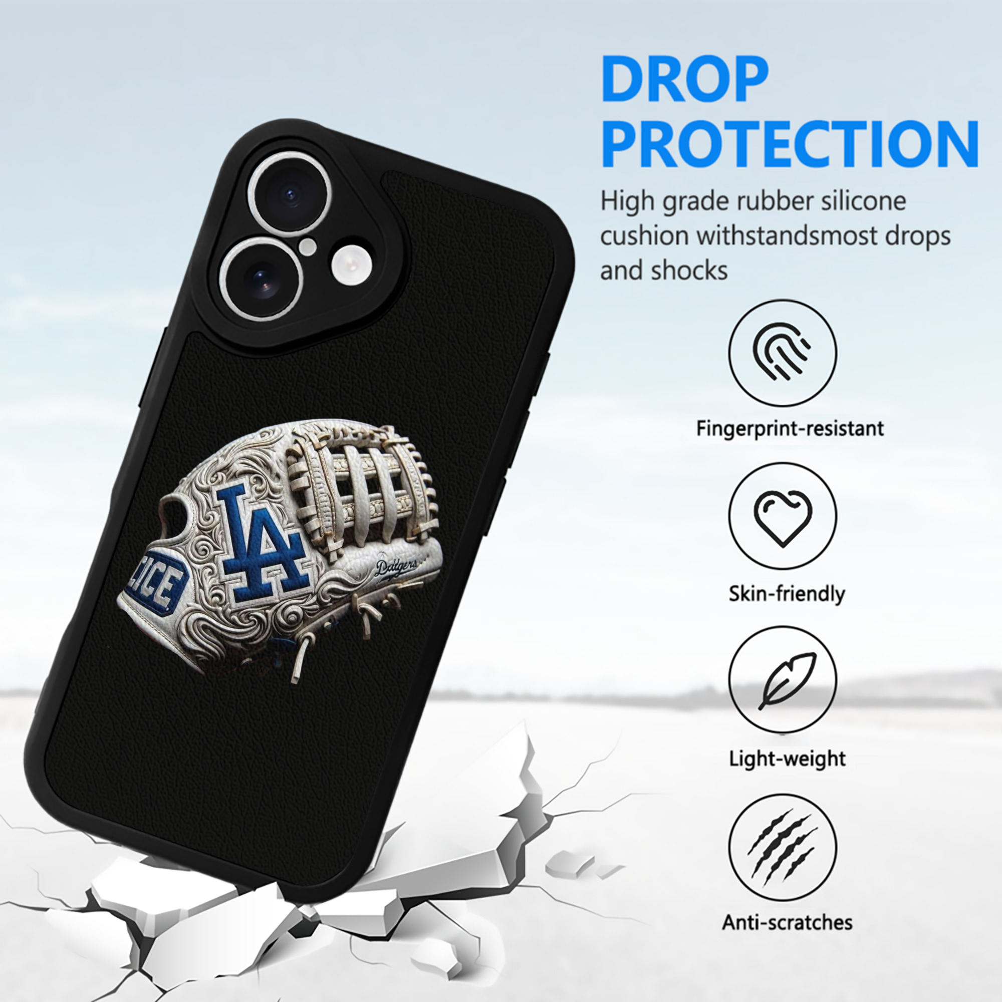  IPhone 16 Silicone Leather Case – UV Print, Lambskin Texture – Perfect Fit, Wireless Charging Compatible, Scratch Resistant, Precise Cutouts – Stylish Protection For IPhone 16