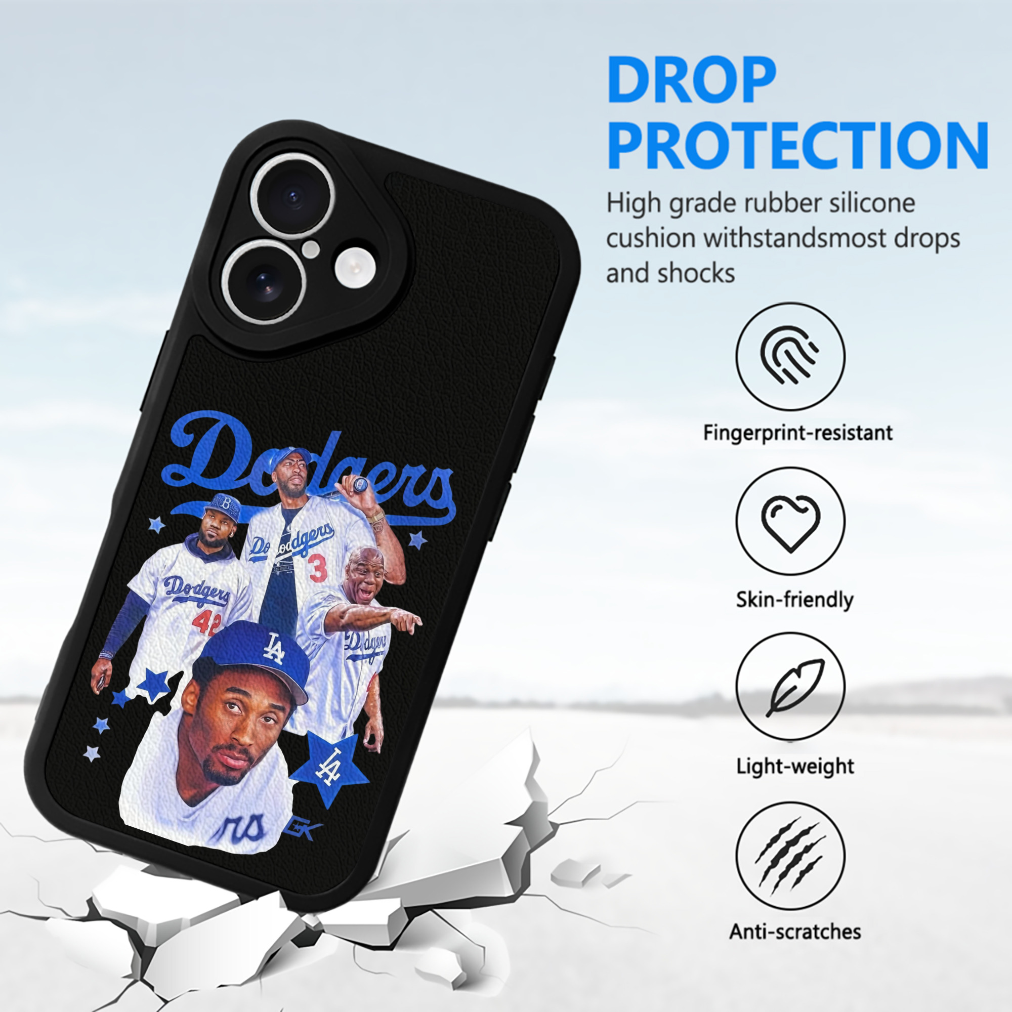  IPhone 16 Silicone Leather Case – UV Print, Lambskin Texture – Perfect Fit, Wireless Charging Compatible, Scratch Resistant, Precise Cutouts – Stylish Protection For IPhone 16