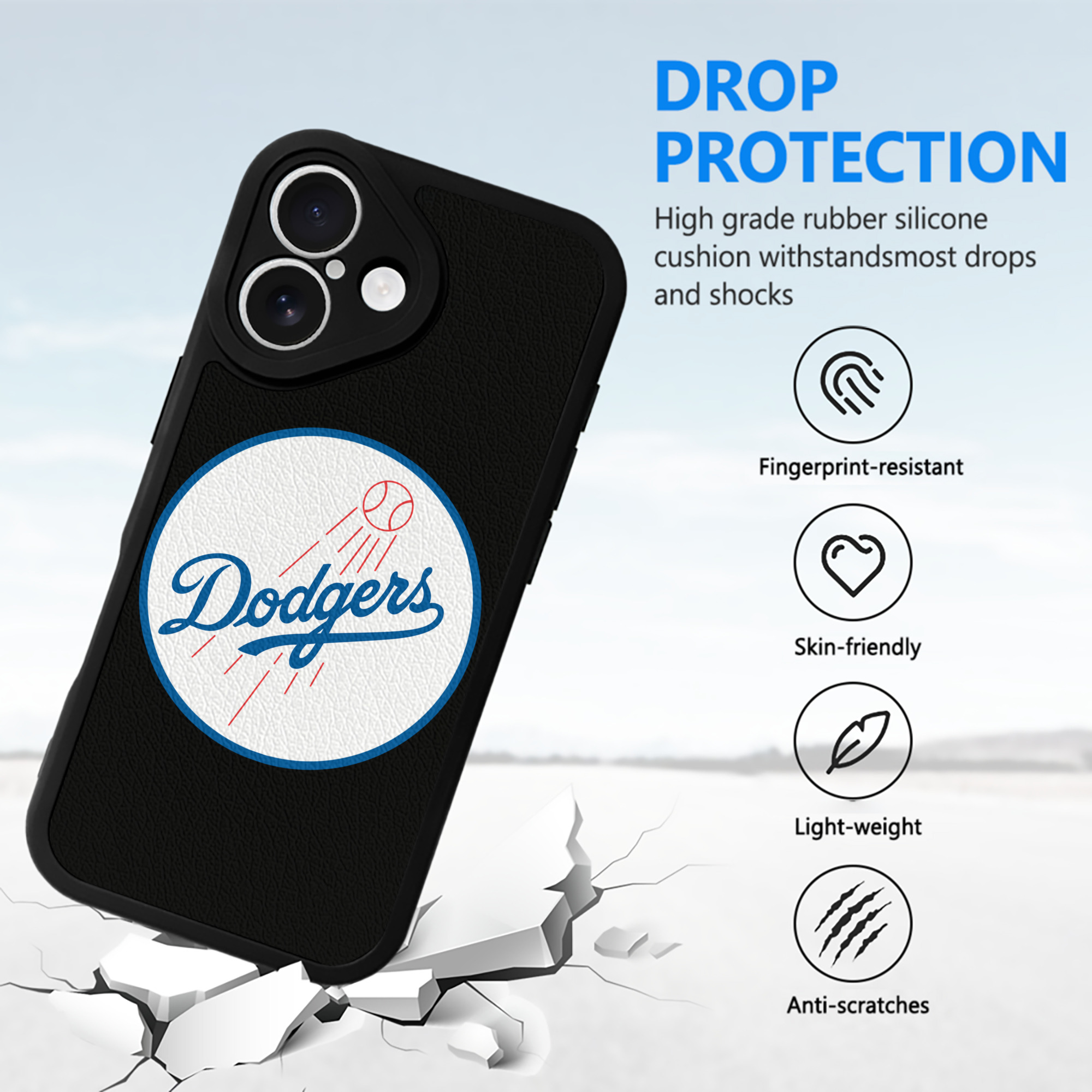  IPhone 16 Silicone Leather Case – UV Print, Lambskin Texture – Perfect Fit, Wireless Charging Compatible, Scratch Resistant, Precise Cutouts – Stylish Protection For IPhone 16