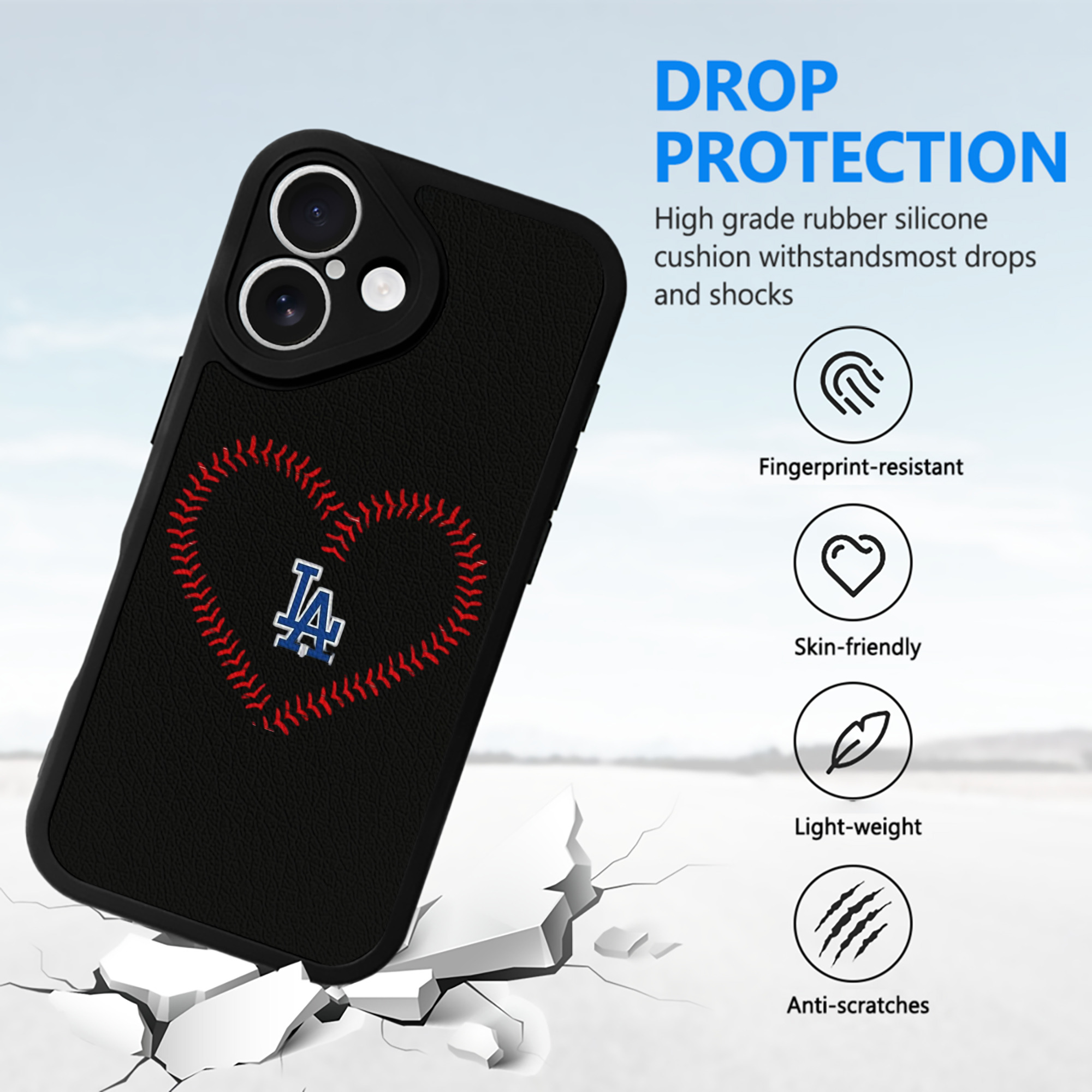  IPhone 16 Silicone Leather Case – UV Print, Lambskin Texture – Perfect Fit, Wireless Charging Compatible, Scratch Resistant, Precise Cutouts – Stylish Protection For IPhone 16