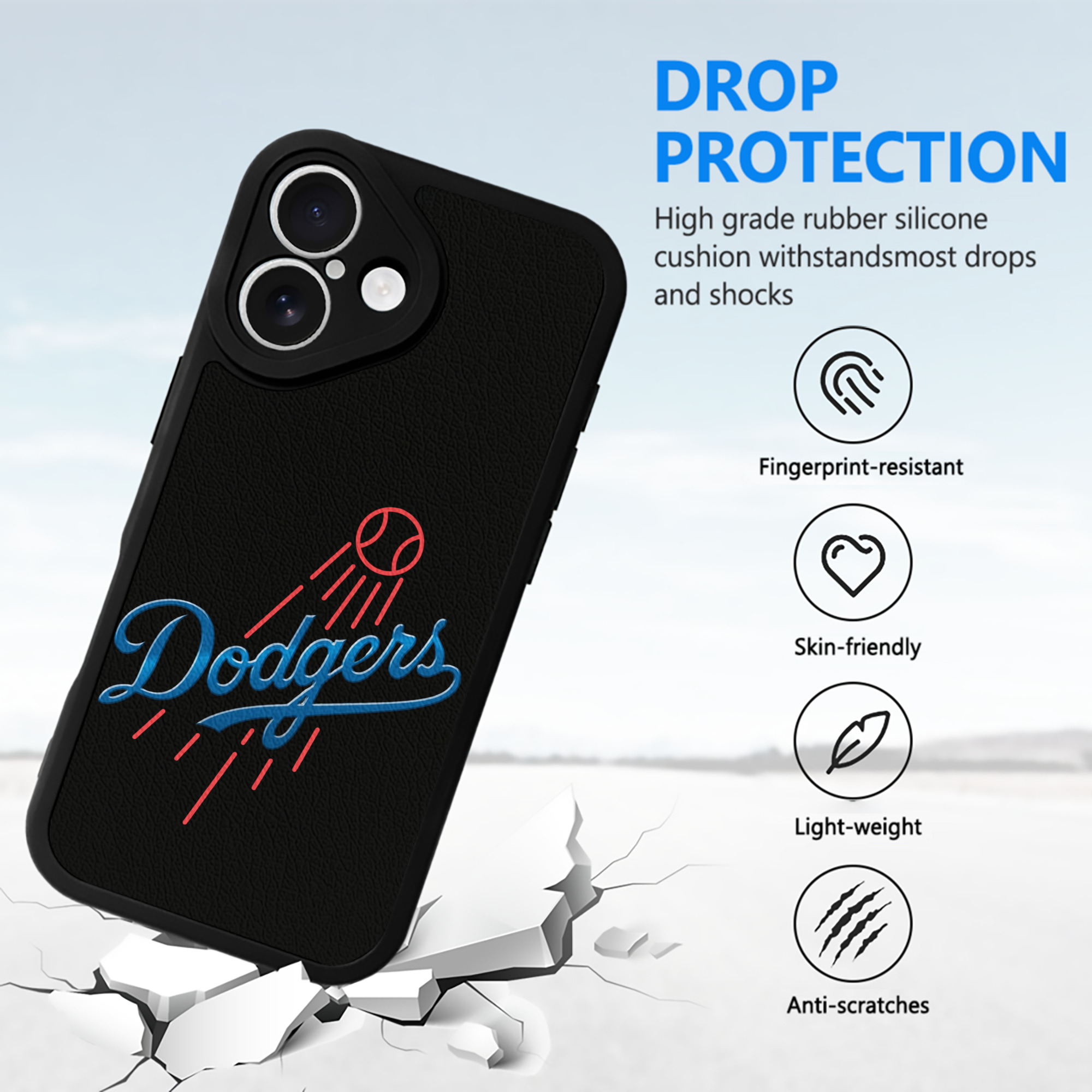  IPhone 16 Silicone Leather Case – UV Print, Lambskin Texture – Perfect Fit, Wireless Charging Compatible, Scratch Resistant, Precise Cutouts – Stylish Protection For IPhone 16