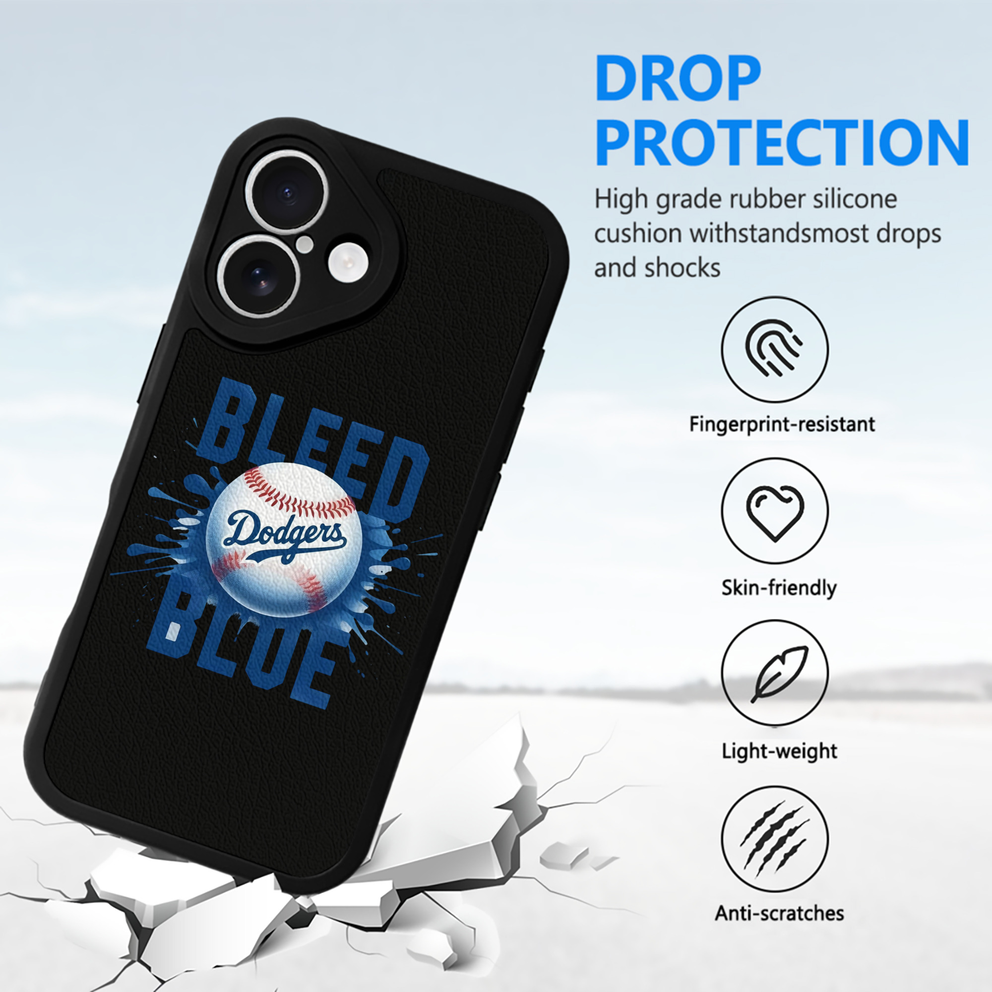  IPhone 16 Silicone Leather Case – UV Print, Lambskin Texture – Perfect Fit, Wireless Charging Compatible, Scratch Resistant, Precise Cutouts – Stylish Protection For IPhone 16