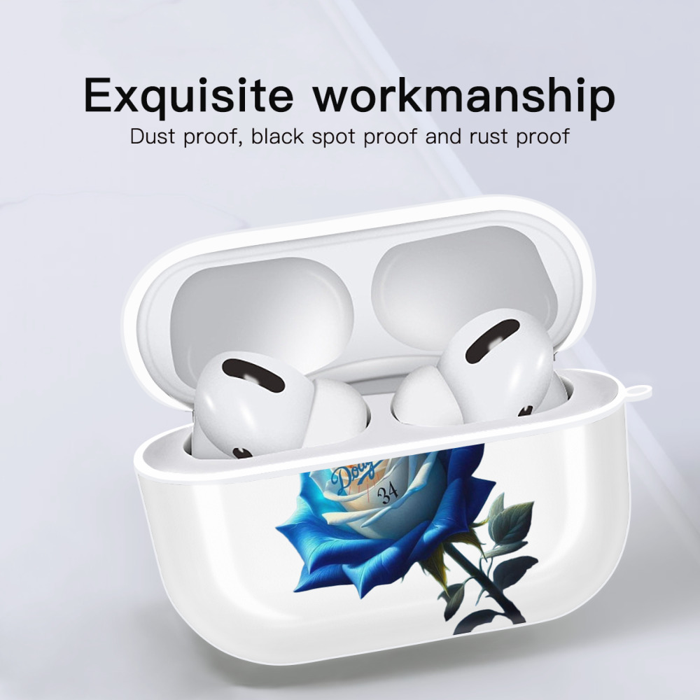  AirPods Pro Hard Case White With Keychain, Durable Flexible PC, Precise Cutouts, Anti-Fingerprint, Yellowing & Scratch Resistant, Full Protection, Washable