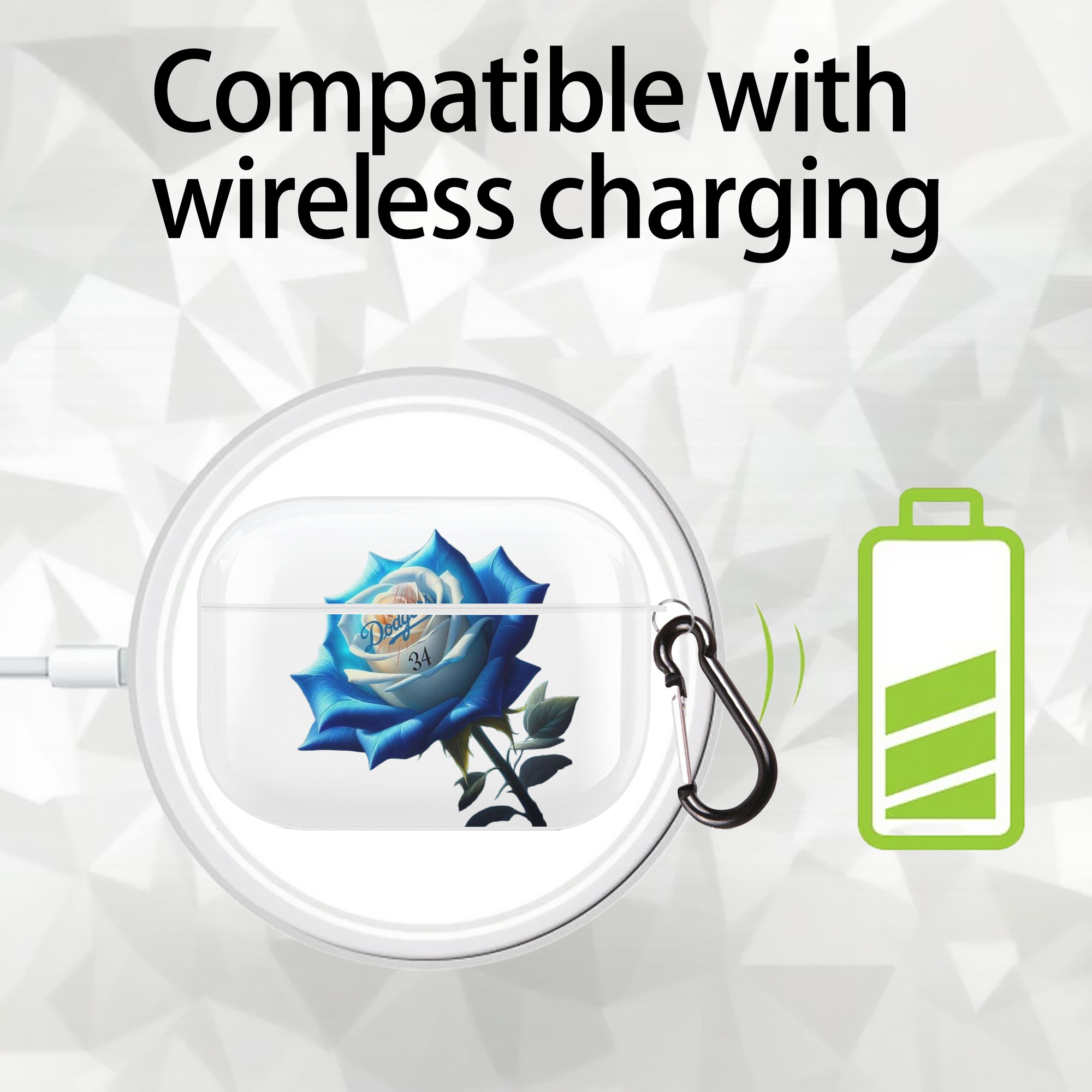  AirPods Pro Hard Case White With Keychain, Durable Flexible PC, Precise Cutouts, Anti-Fingerprint, Yellowing & Scratch Resistant, Full Protection, Washable