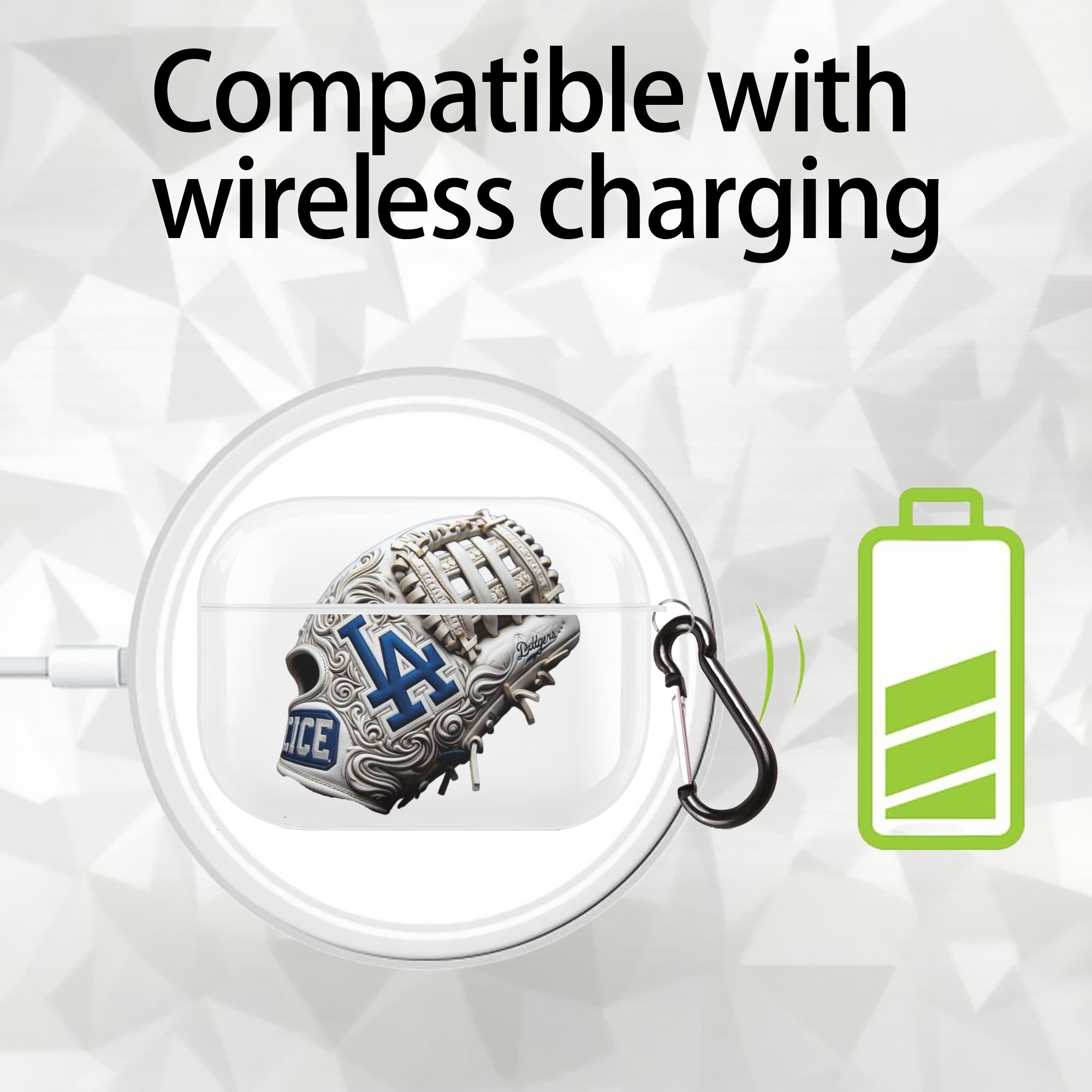  AirPods Pro Hard Case White With Keychain, Durable Flexible PC, Precise Cutouts, Anti-Fingerprint, Yellowing & Scratch Resistant, Full Protection, Washable