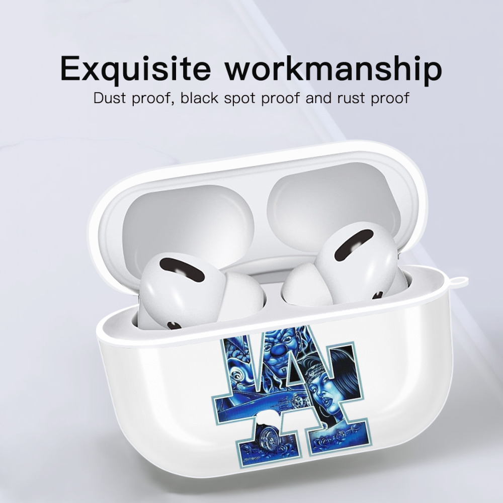  AirPods Pro Hard Case White With Keychain, Durable Flexible PC, Precise Cutouts, Anti-Fingerprint, Yellowing & Scratch Resistant, Full Protection, Washable