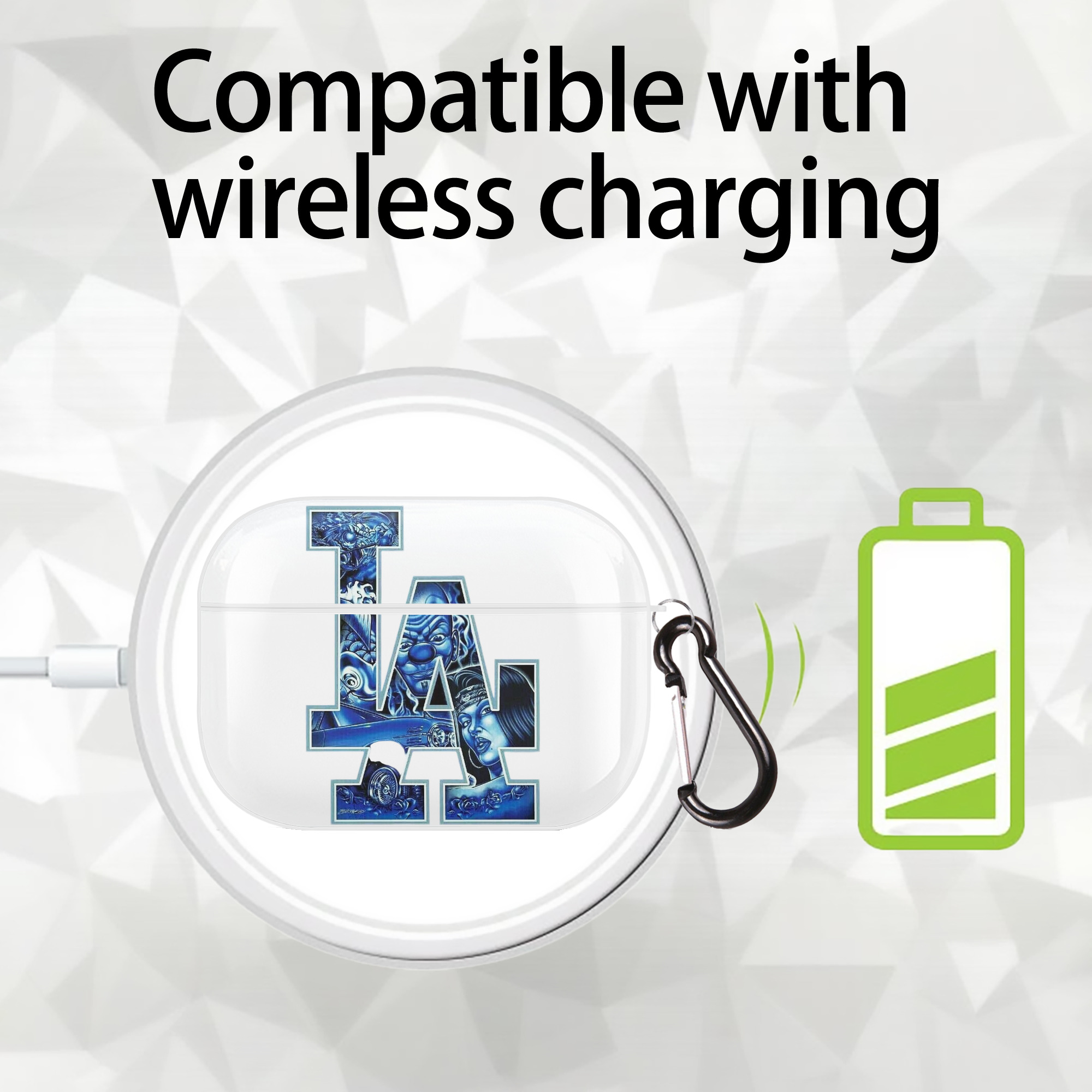  AirPods Pro Hard Case White With Keychain, Durable Flexible PC, Precise Cutouts, Anti-Fingerprint, Yellowing & Scratch Resistant, Full Protection, Washable