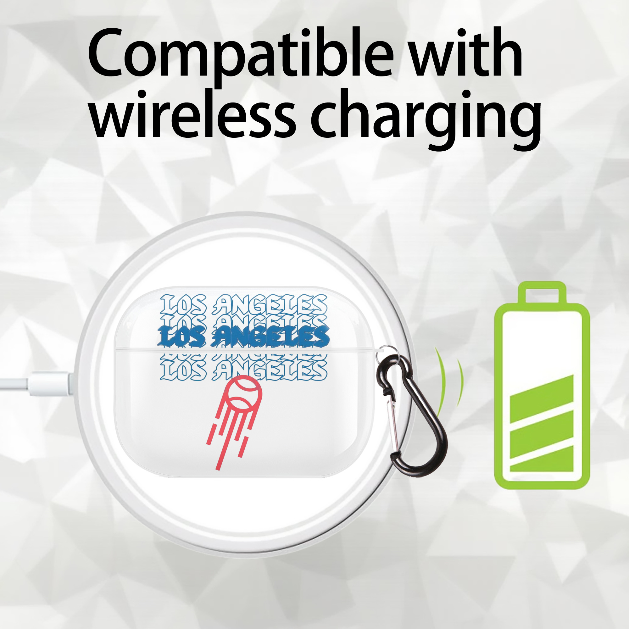  AirPods Pro Hard Case White With Keychain, Durable Flexible PC, Precise Cutouts, Anti-Fingerprint, Yellowing & Scratch Resistant, Full Protection, Washable