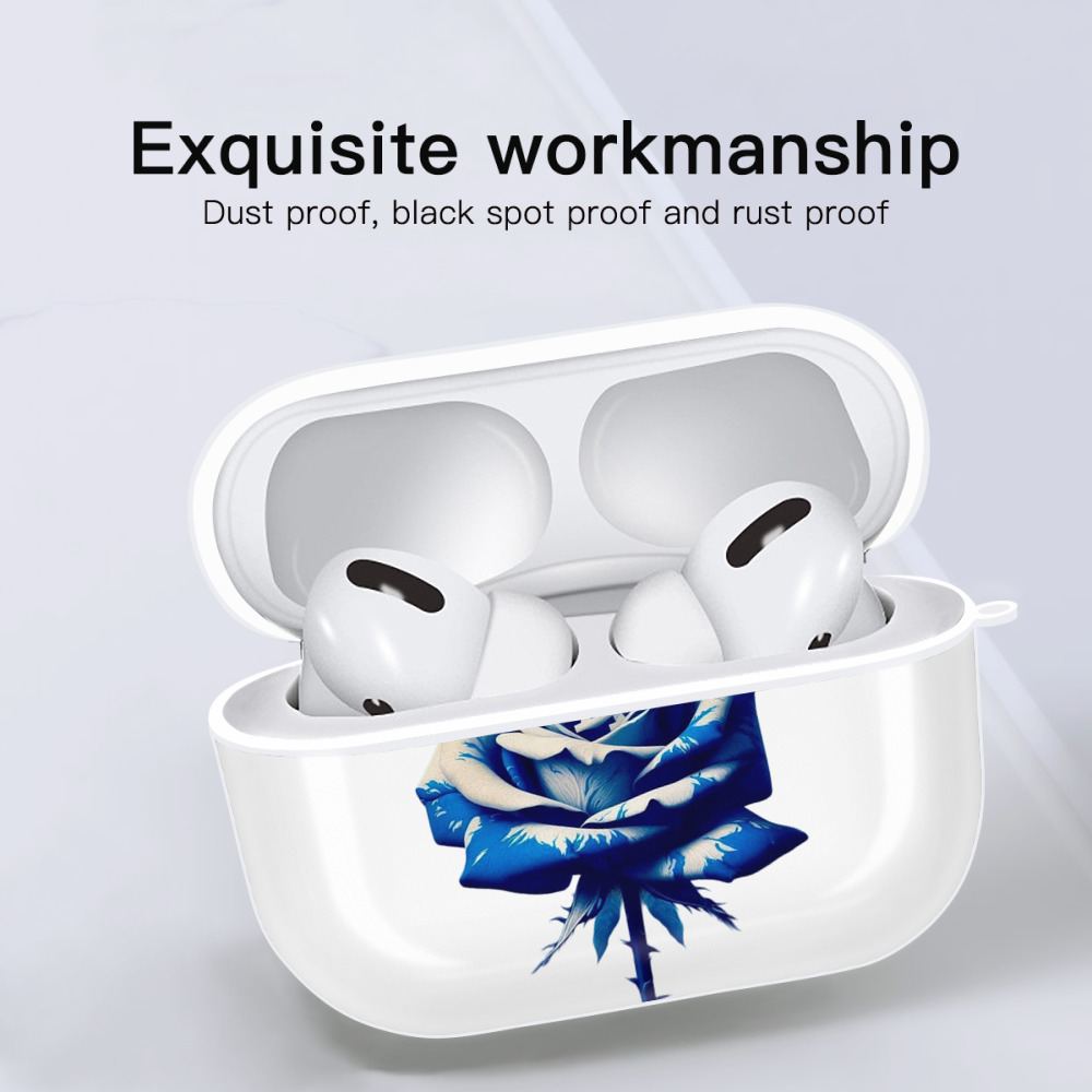  AirPods Pro Hard Case White With Keychain, Durable Flexible PC, Precise Cutouts, Anti-Fingerprint, Yellowing & Scratch Resistant, Full Protection, Washable