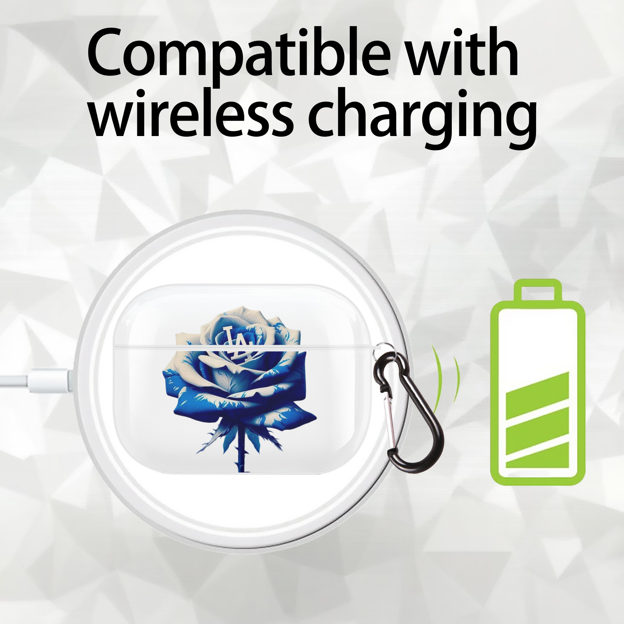  AirPods Pro Hard Case White With Keychain, Durable Flexible PC, Precise Cutouts, Anti-Fingerprint, Yellowing & Scratch Resistant, Full Protection, Washable