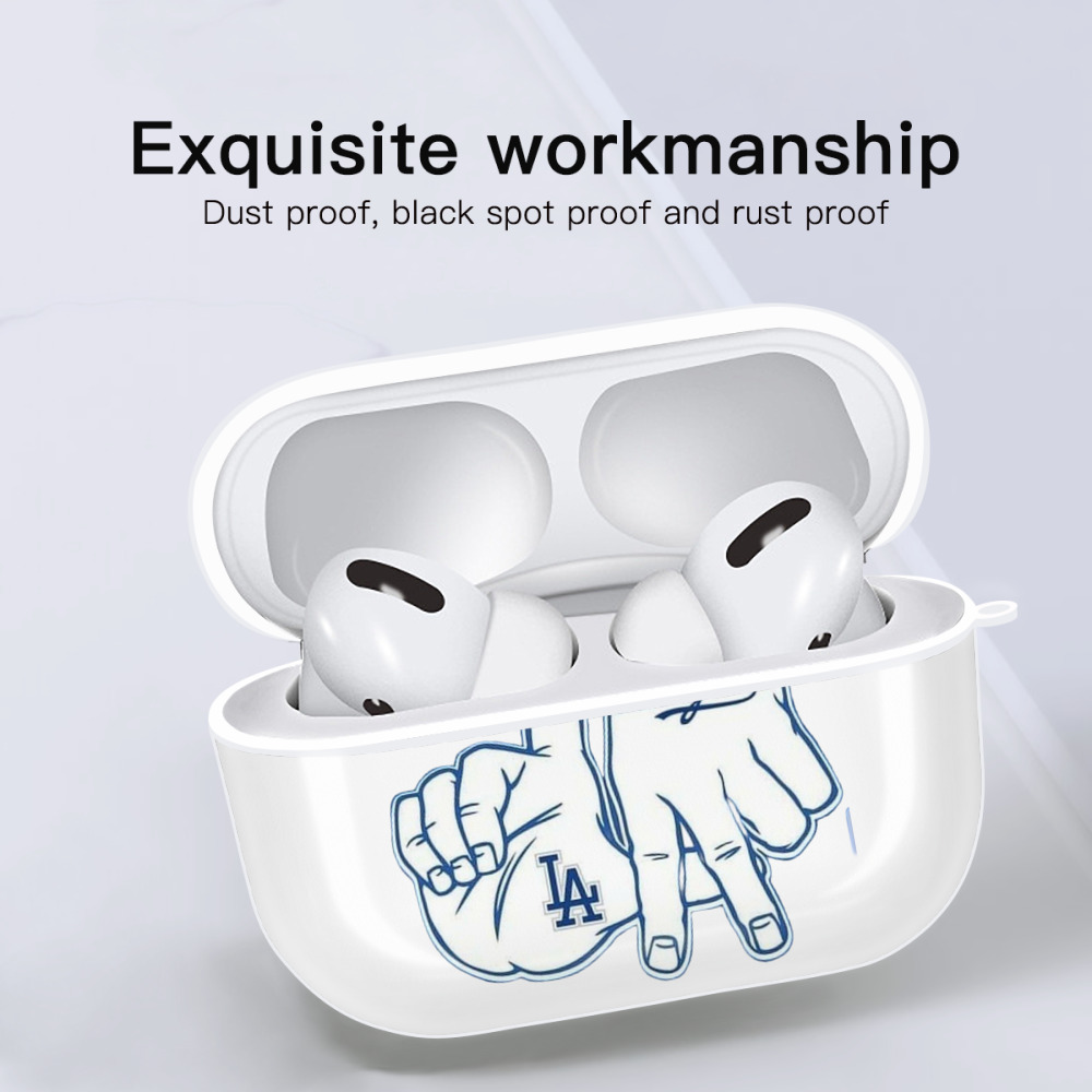  AirPods Pro Hard Case White With Keychain, Durable Flexible PC, Precise Cutouts, Anti-Fingerprint, Yellowing & Scratch Resistant, Full Protection, Washable